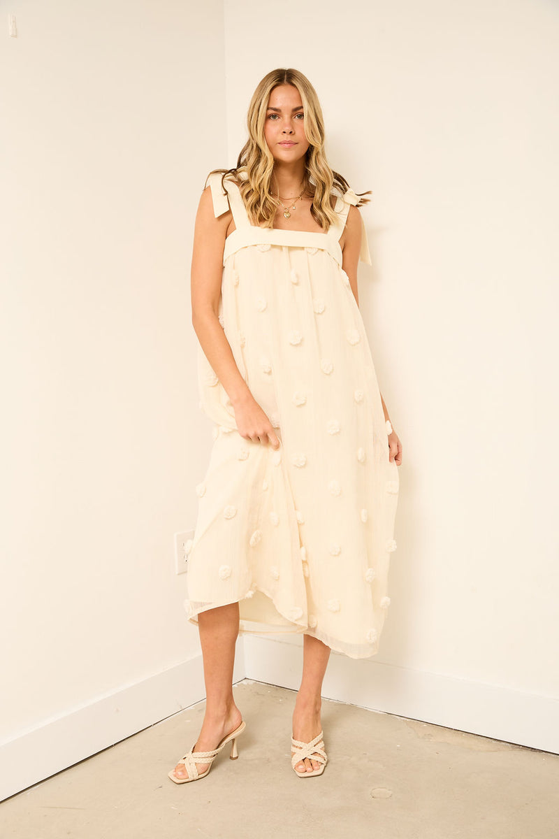 ESTHER FLORAL BAKER TIE STRAP MIDI