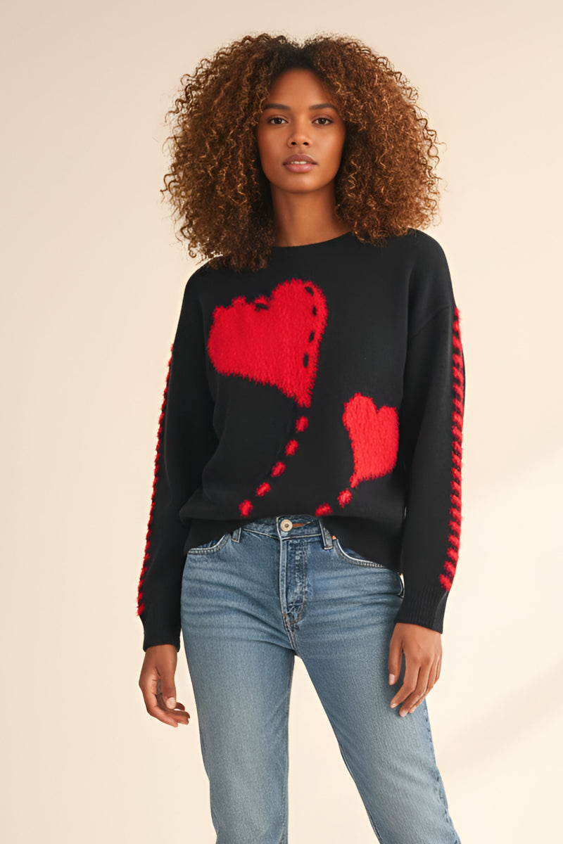 Mae Heart Knit Sweater | fab'rik