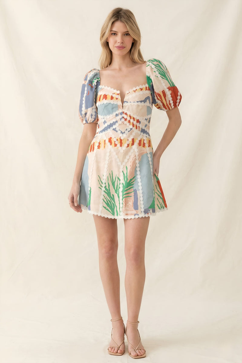 Gia Linen Puff Sleeve Dress – fab'rik