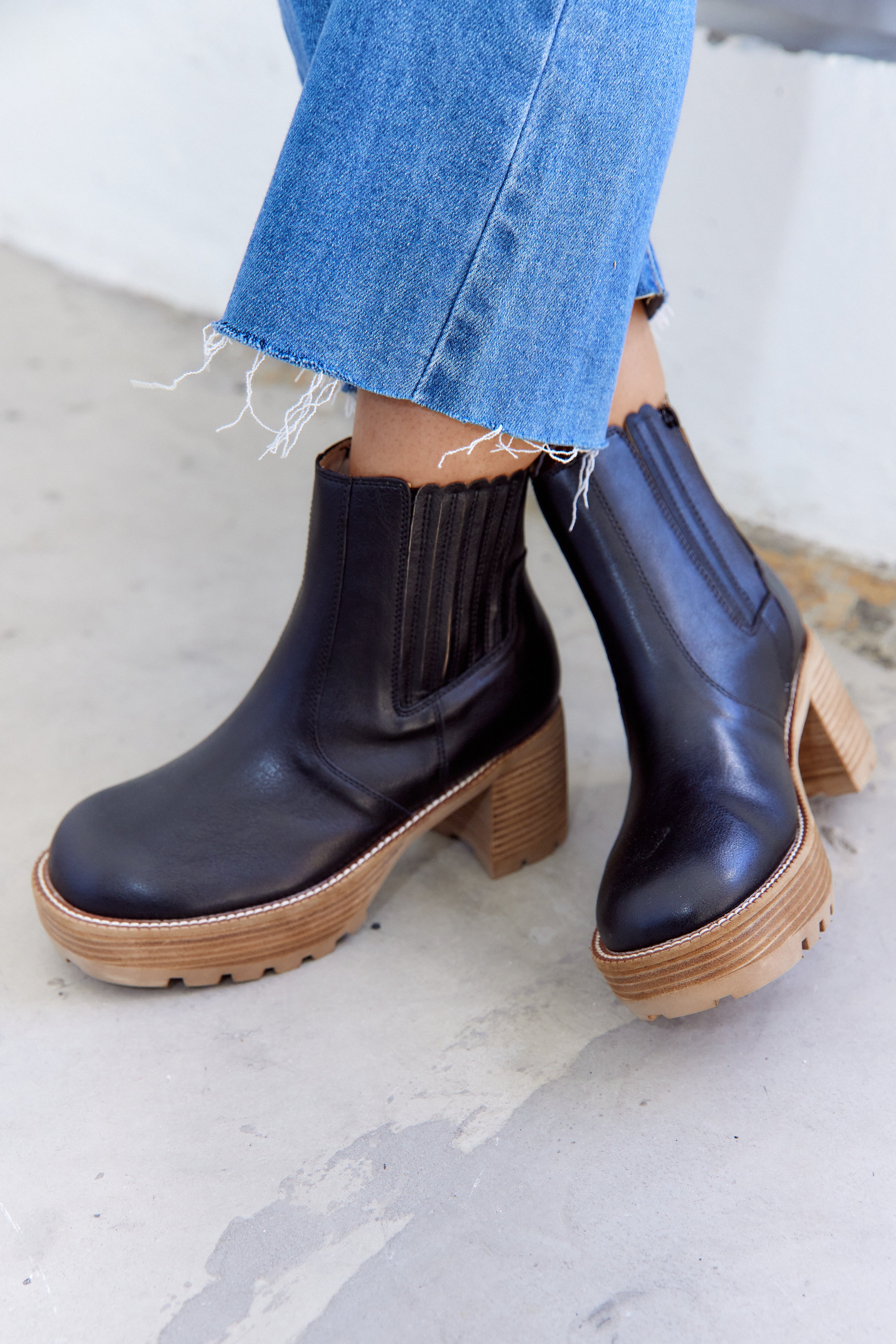 Aubrey Platform Paneled Boots - fab'rik