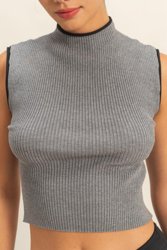 Harley High Neck Sleeveless Top