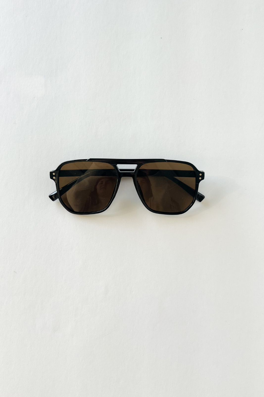 Petty Rounded Stud Double Bridge Sunglasses - fab'rik