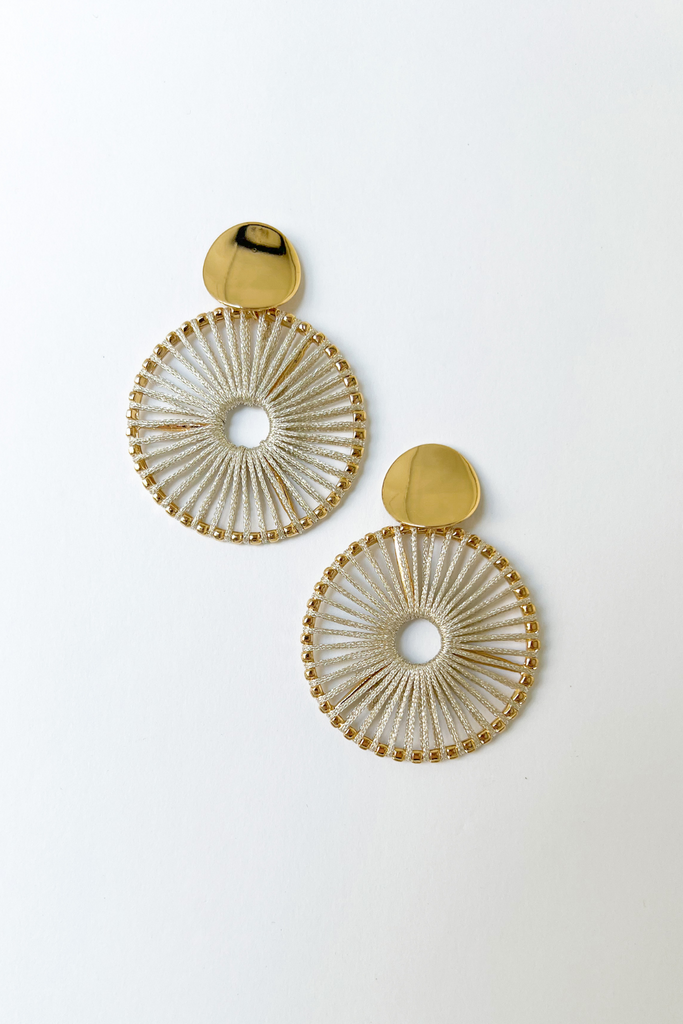 Abby Raffia Dangle Earrings - fab'rik