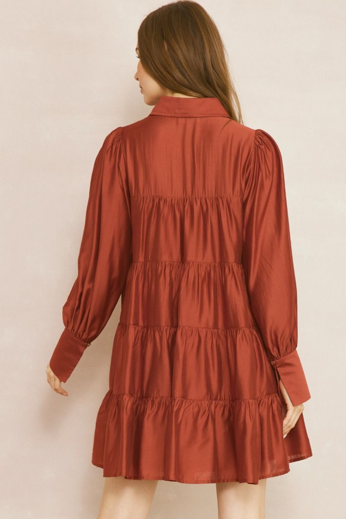 Samara Tiered Shirt Dress - fab'rik