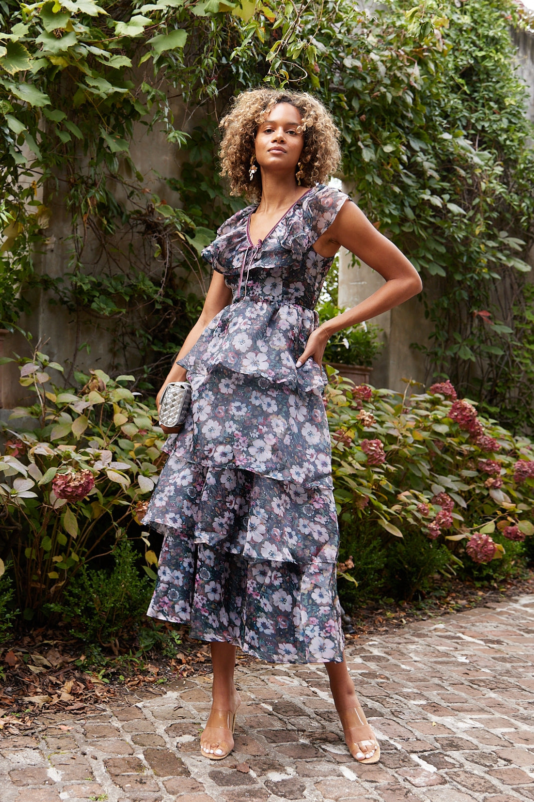 SALE - Lilia Floral Tiered Maxi Dress