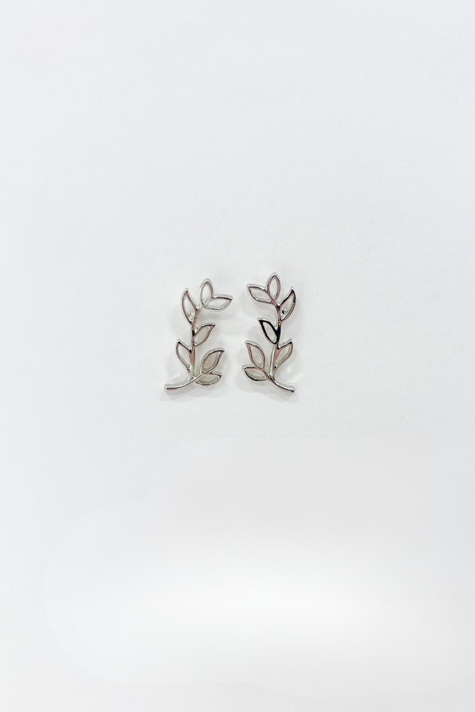 Adele Olive Leaf Stud Earrings - fab'rik