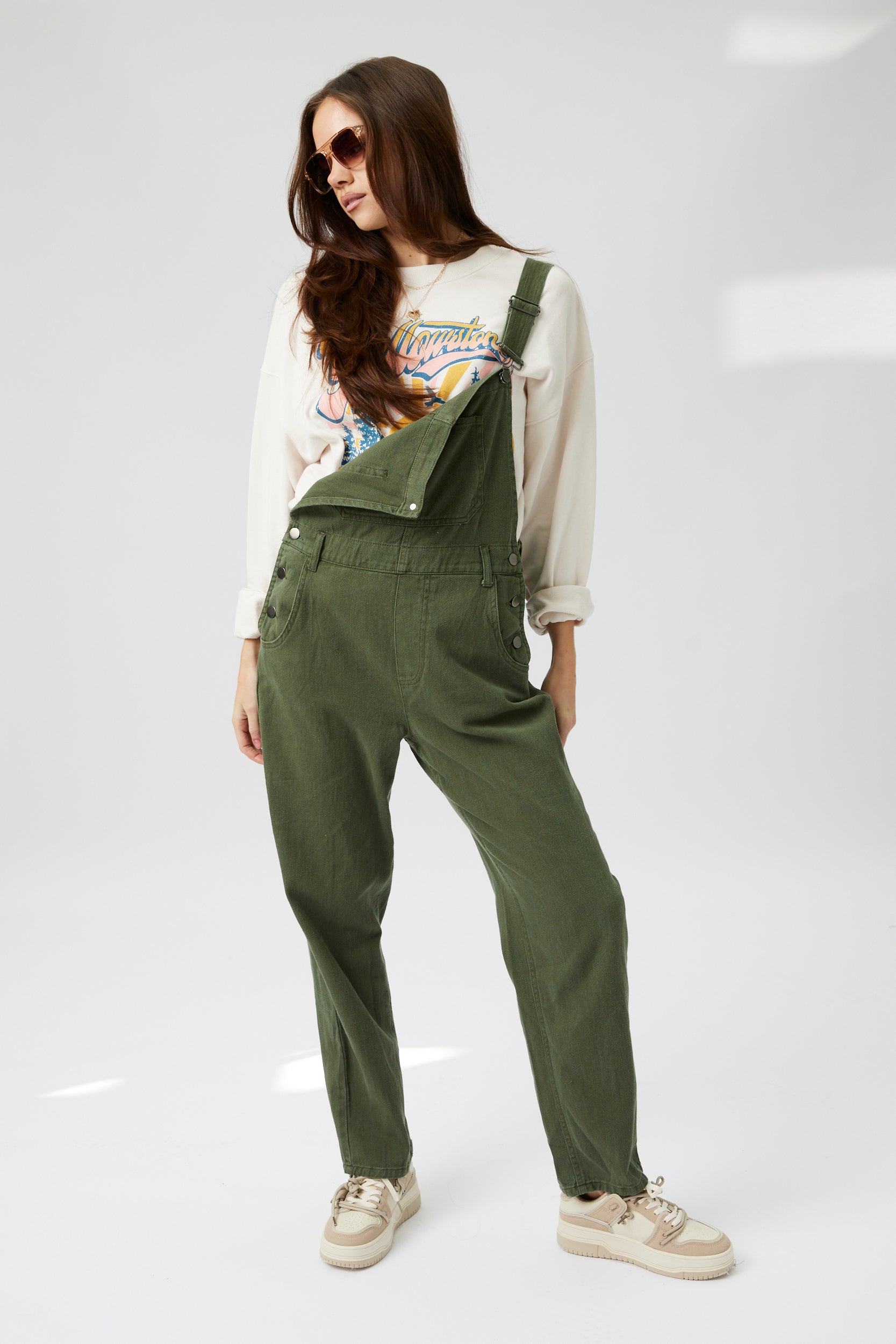 Crosby Deep Pocket Detail Denim Overall Jumpsuit - fab'rik