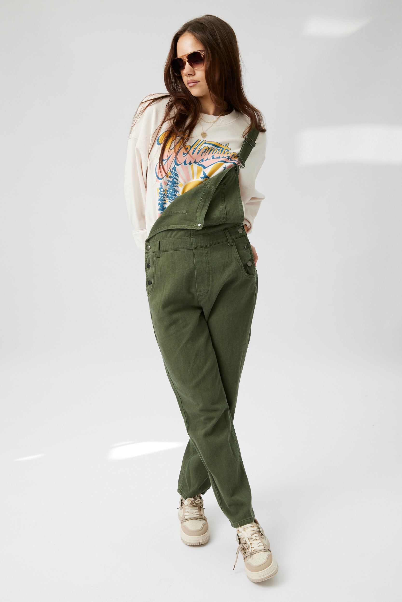 Crosby Deep Pocket Detail Denim Overall Jumpsuit - fab'rik