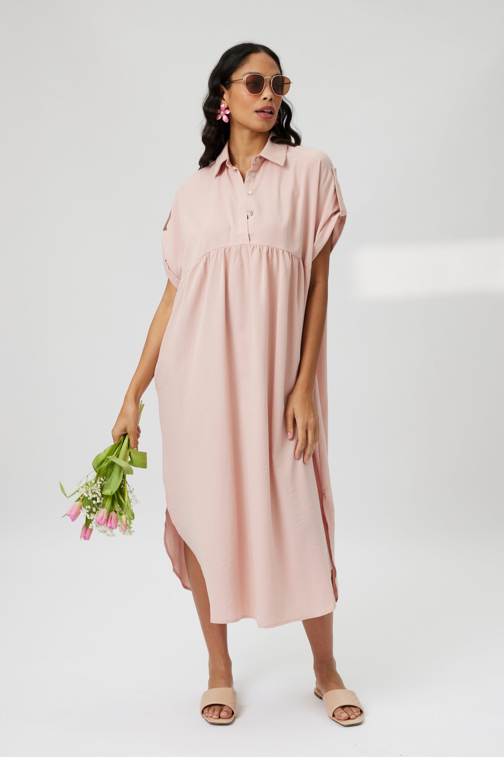 Natasha Maxi Shirt Dress - fab'rik