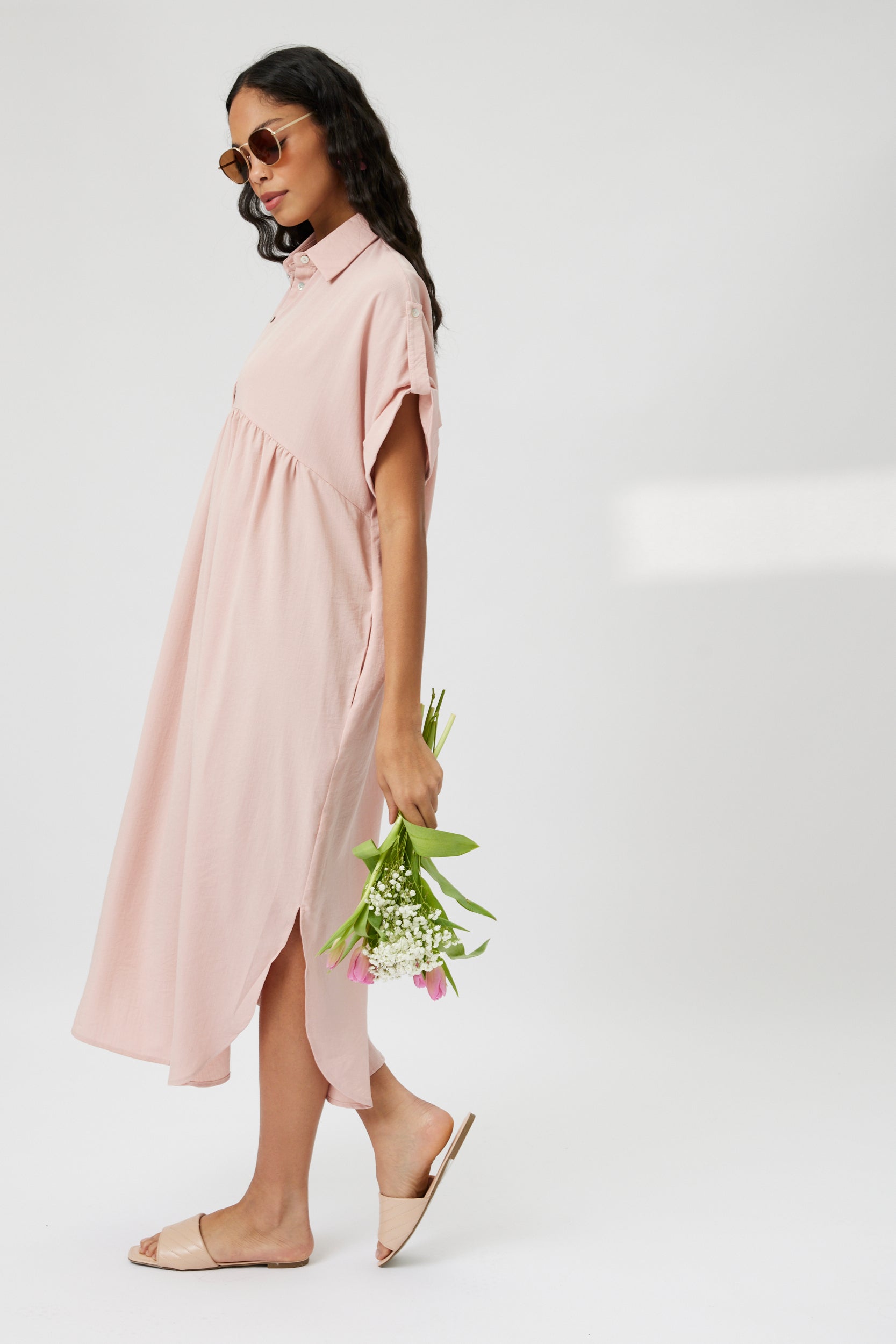 Natasha Maxi Shirt Dress - fab'rik