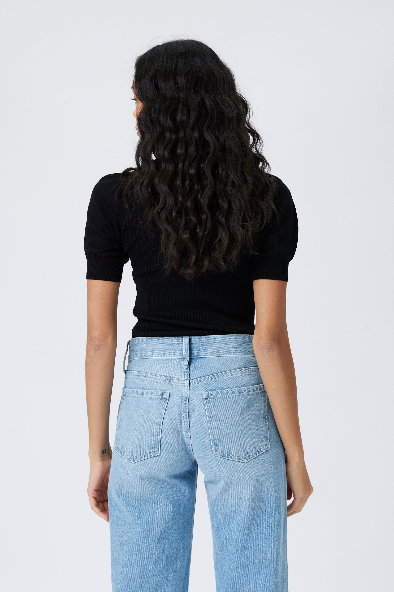 Baxter Ribbed Puff Sleeve Knit Top - fab'rik