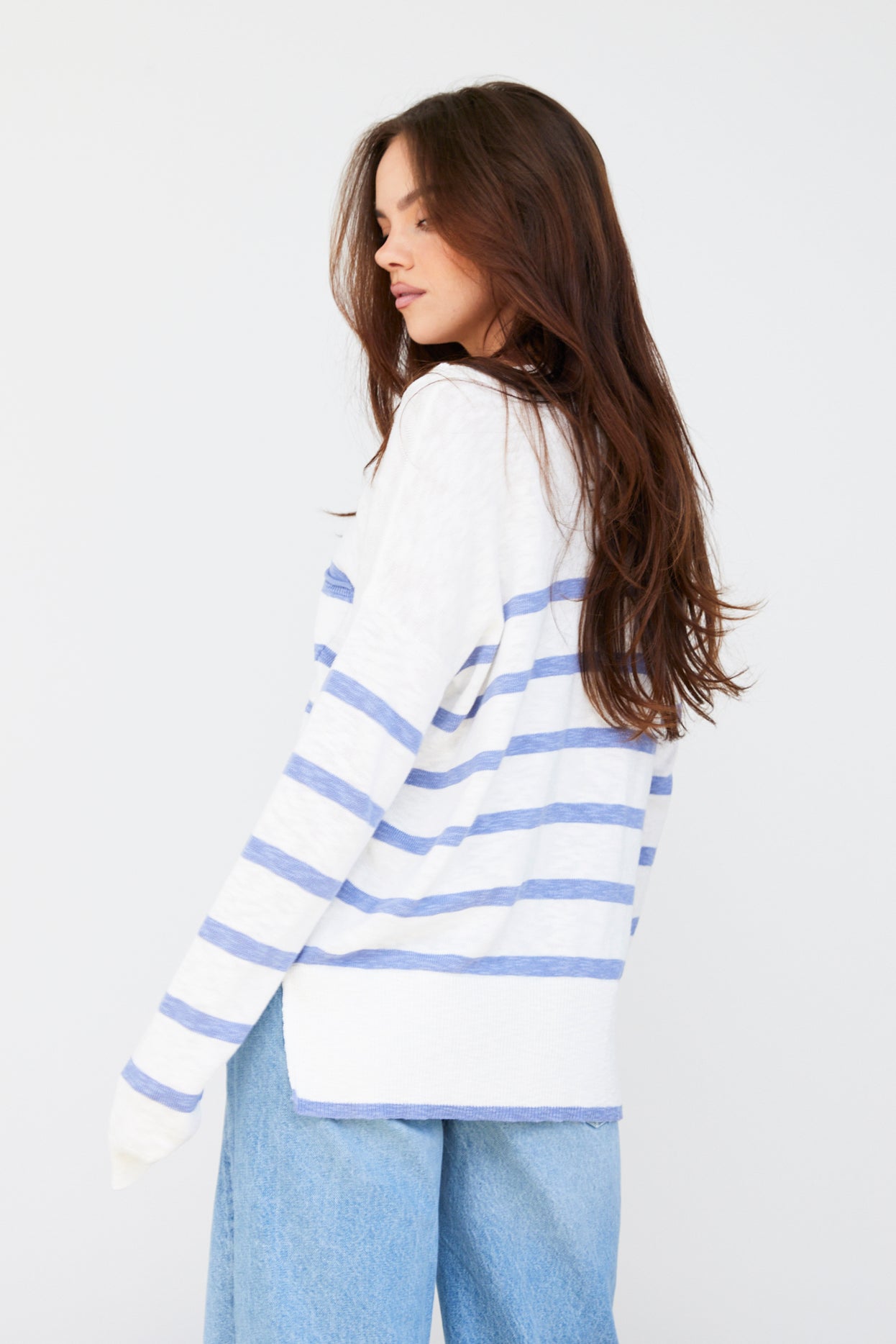 Helen Striped Pocket Sweater - fab'rik
