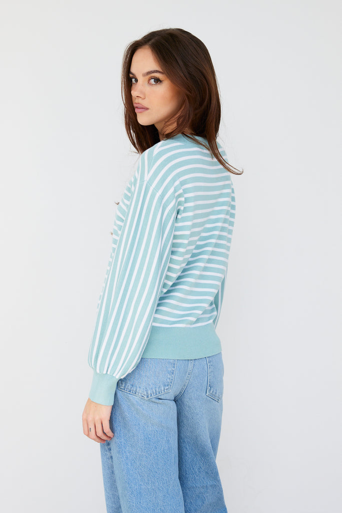 Mills Striped Sleeve Sweater - fab'rik