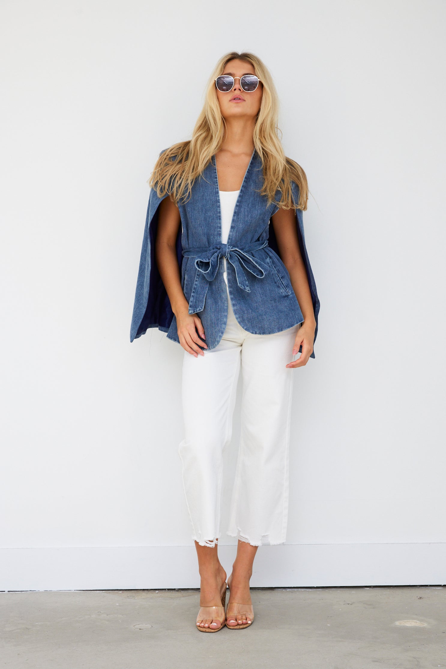 Simon Denim Cape Blazer - fab'rik