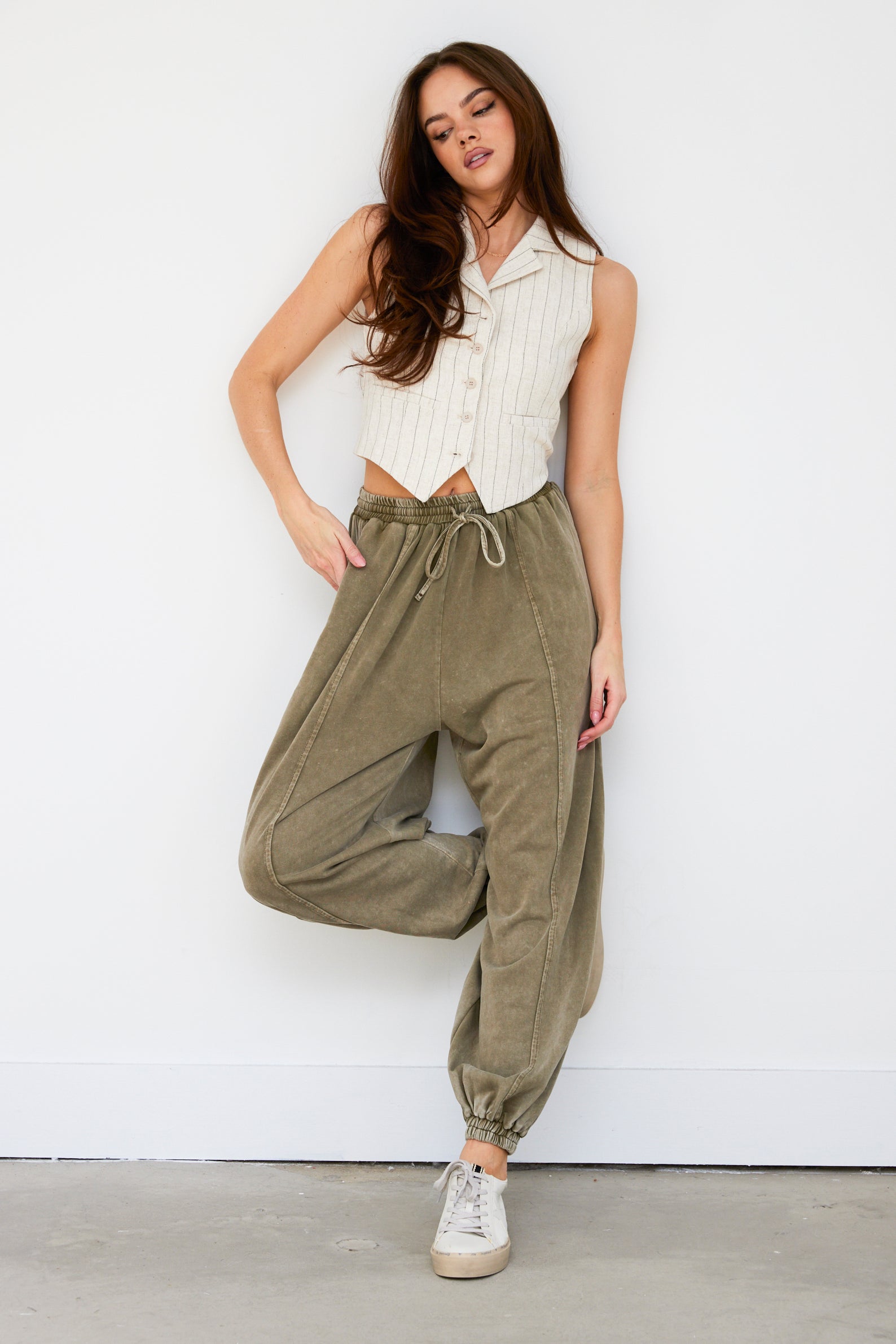 O'Brien Washed Drawstring Joggers - fab'rik