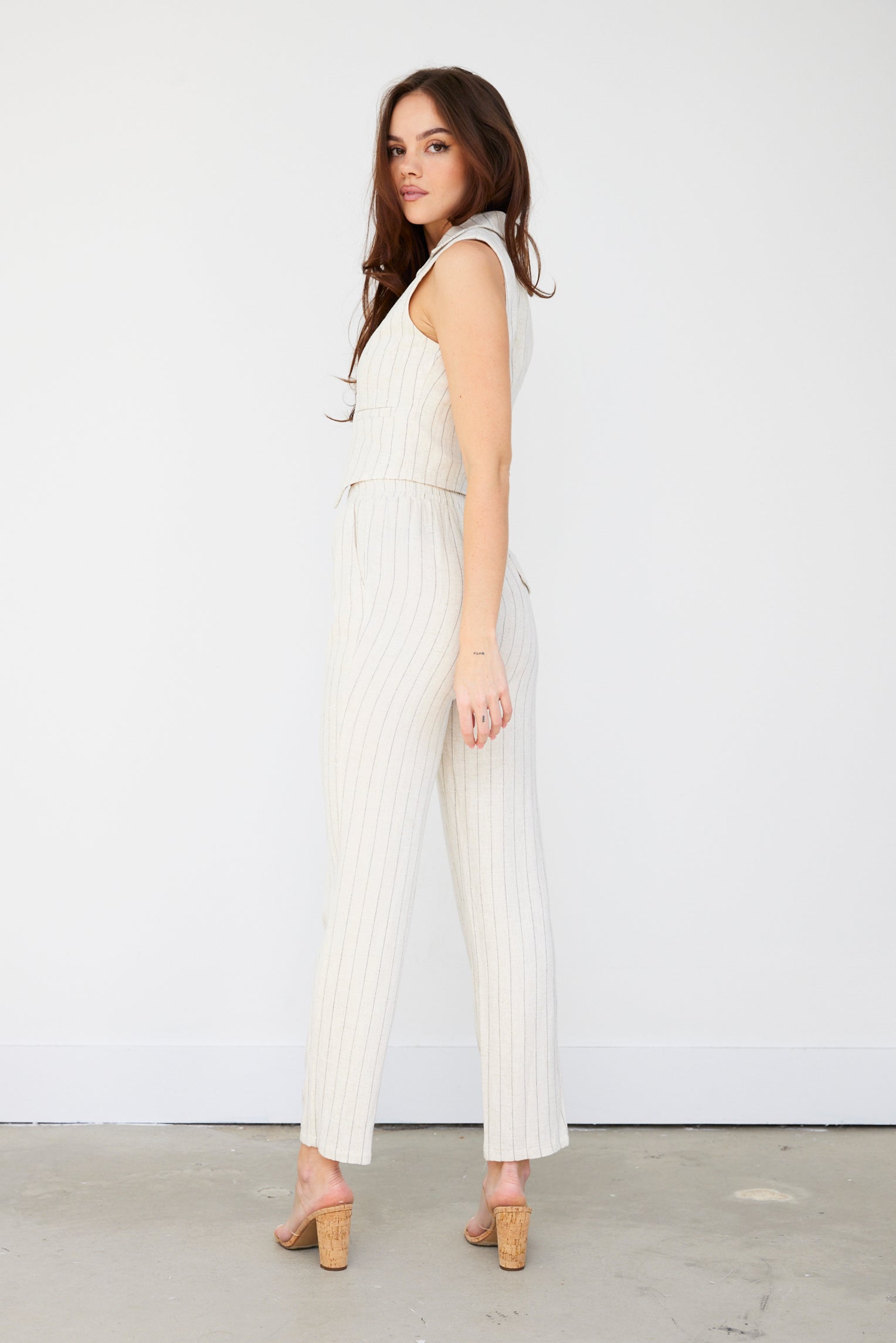 Tori Linen Stripe Pants - fab'rik