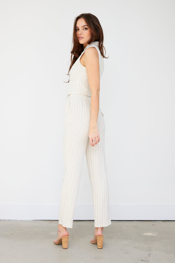 Tori Linen Stripe Pants - fab'rik