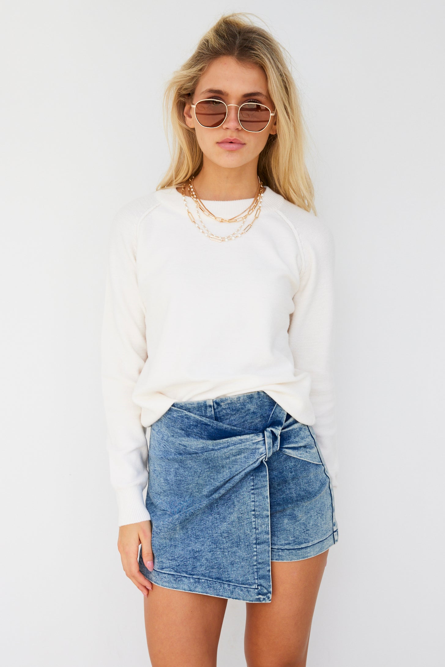 Levy Acid Wash Skort - fab'rik