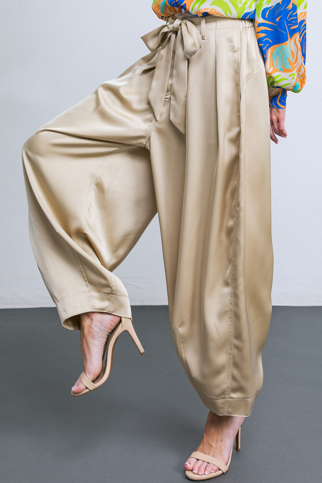 Gentry Satin Drawstring Pant - fab'rik