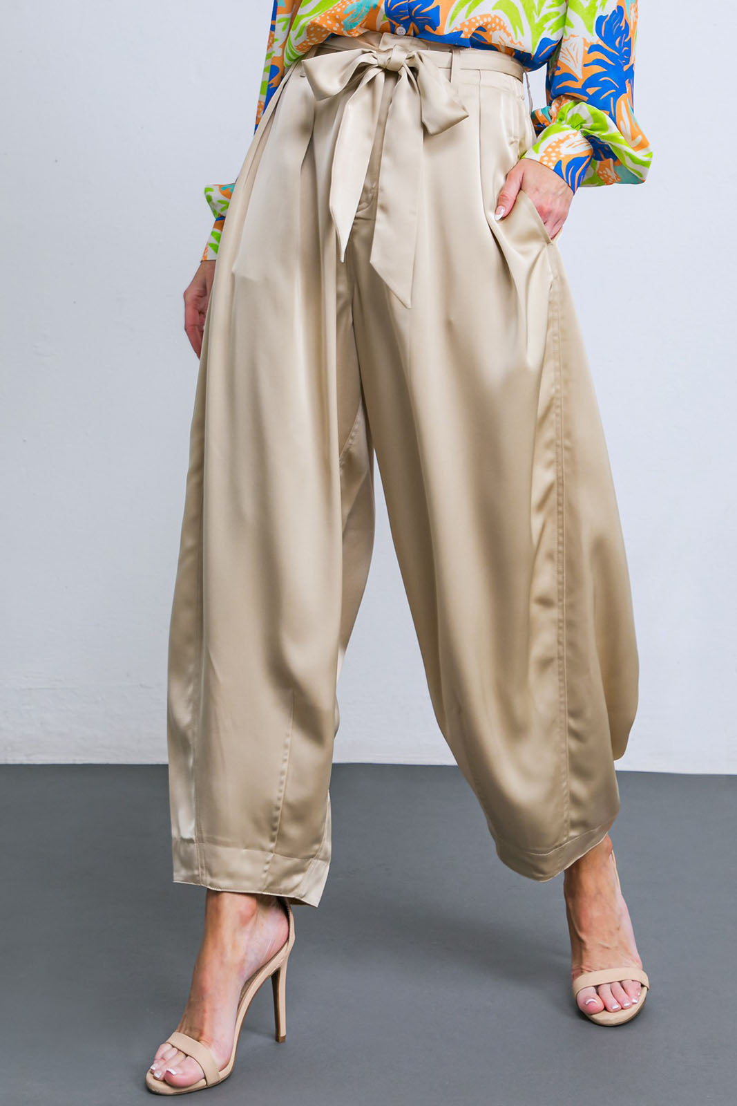 Gentry Satin Drawstring Pant - fab'rik
