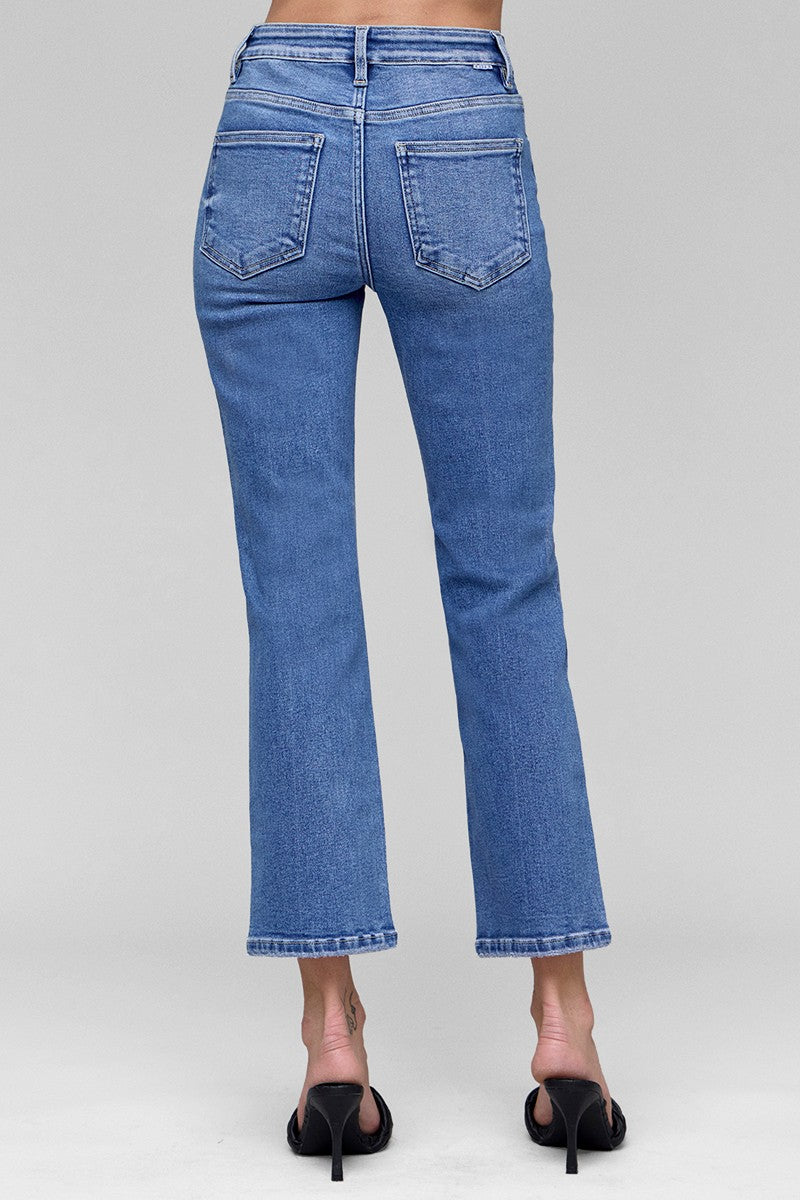 Fayth High Rise-Crop Straight Jeans