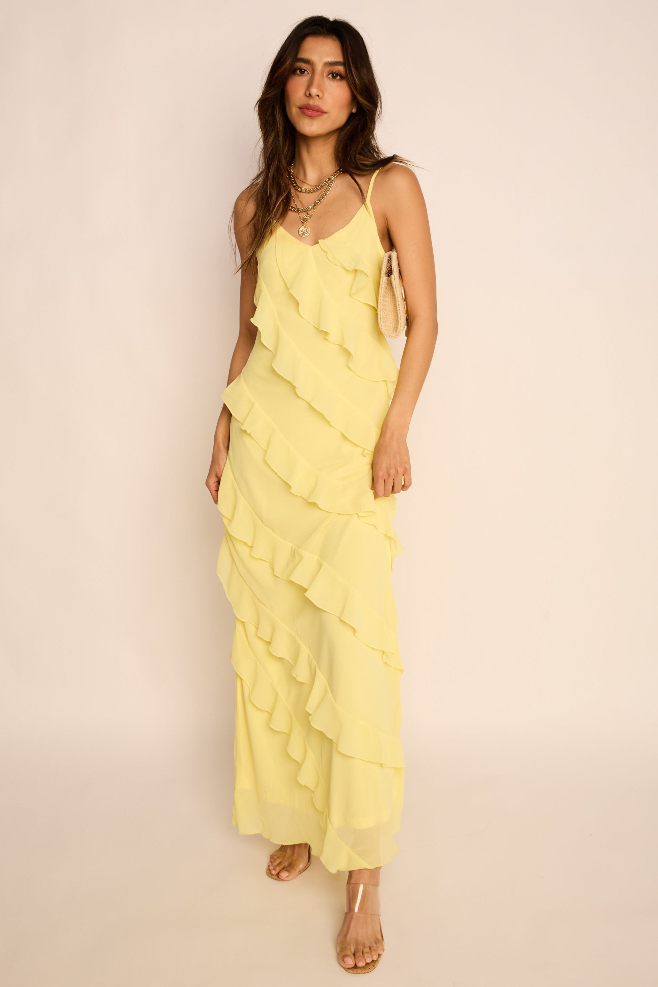 Nina Ruffle Tiered Maxi Dress