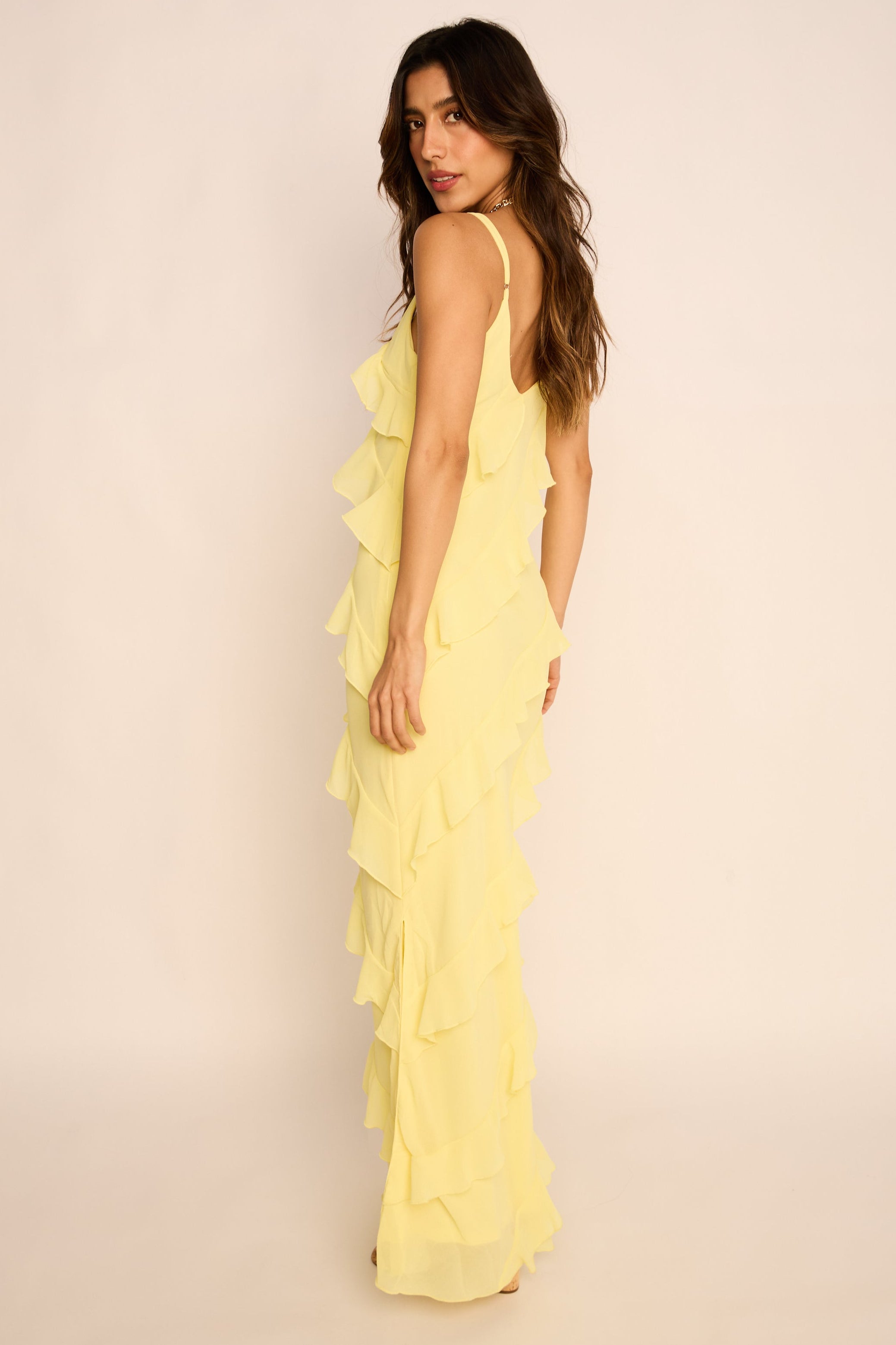 Nina Ruffle Tiered Maxi Dress