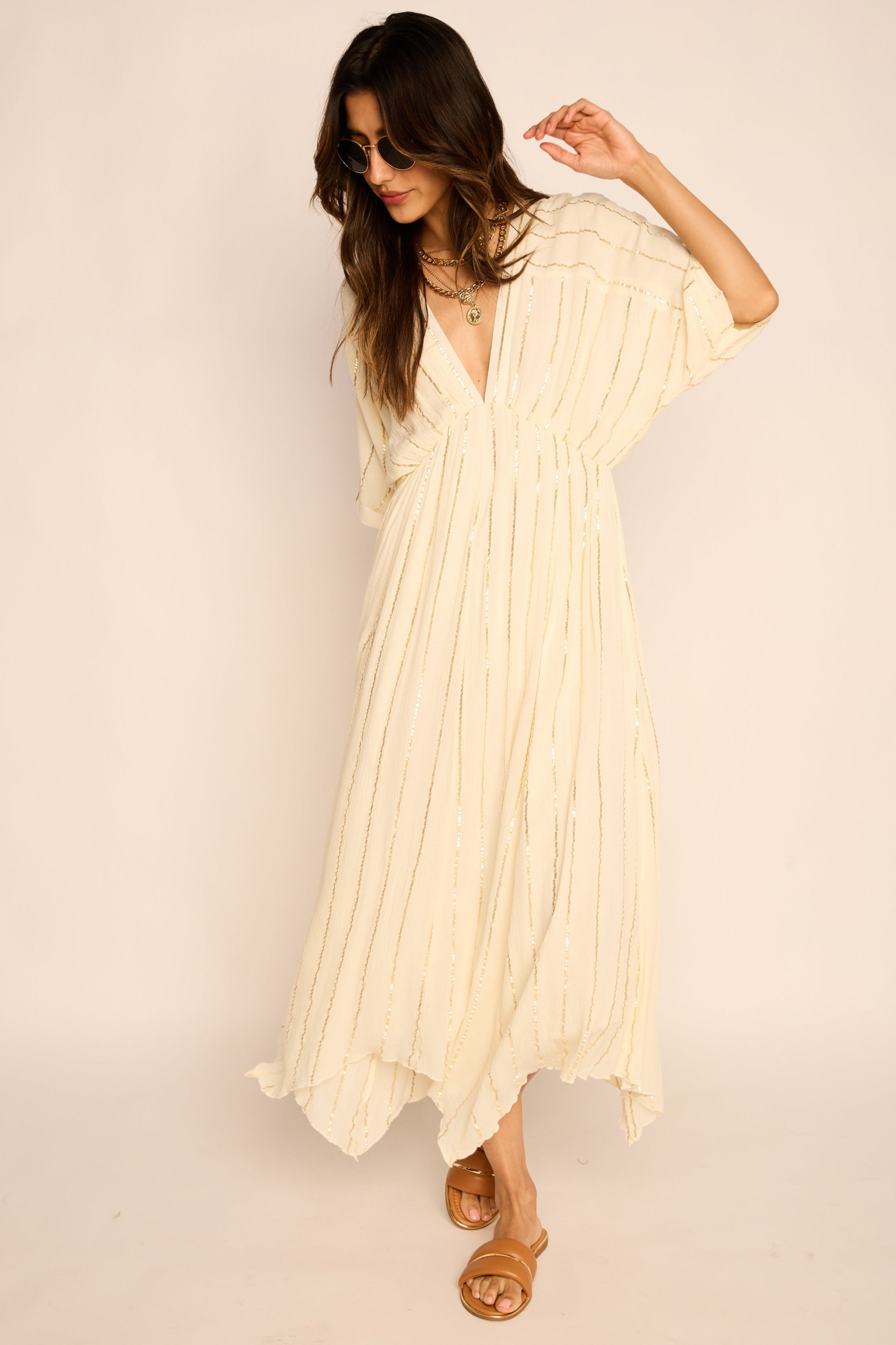 Daisy Kimono Sleeve Maxi Dress
