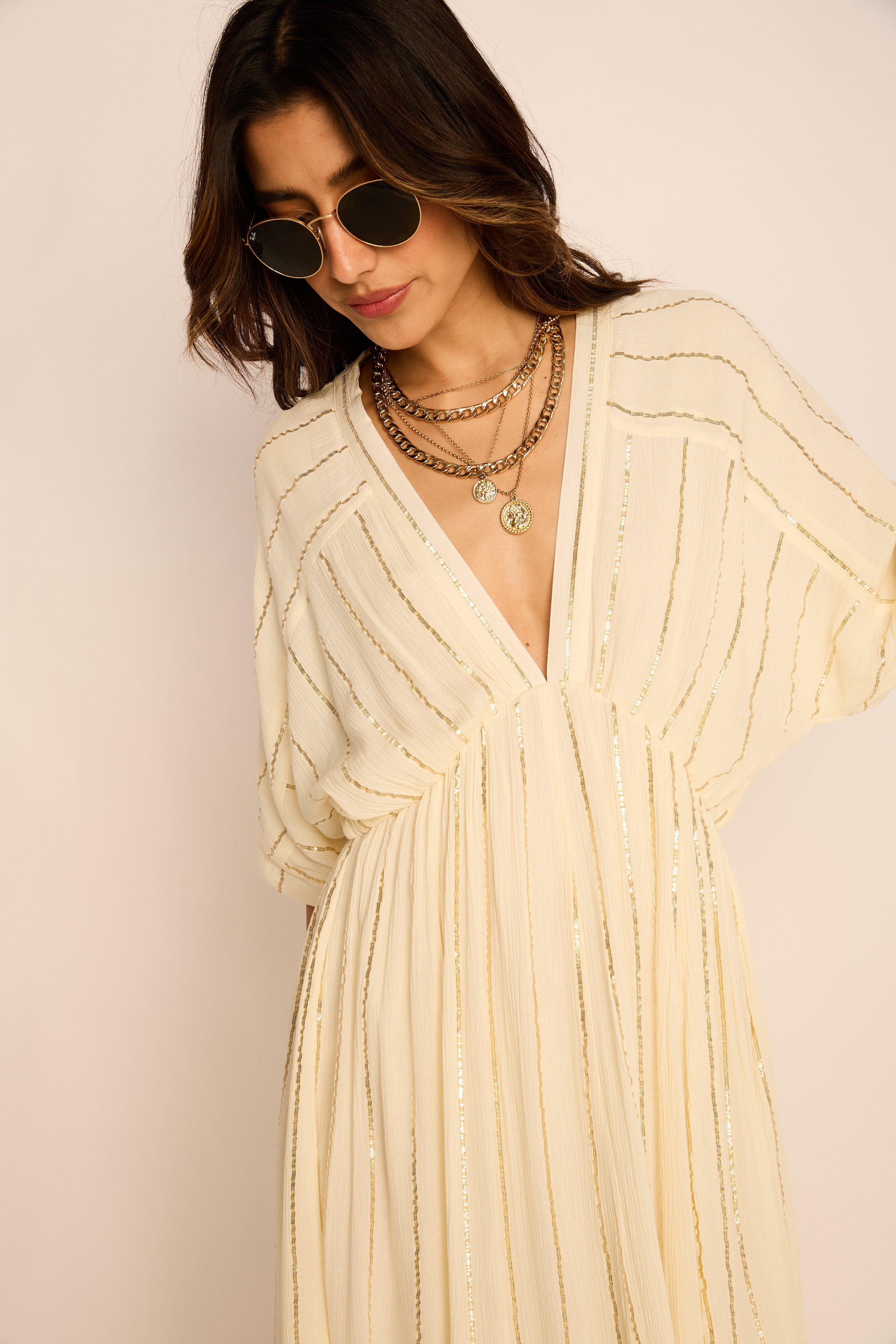 Daisy Kimono Sleeve Maxi Dress