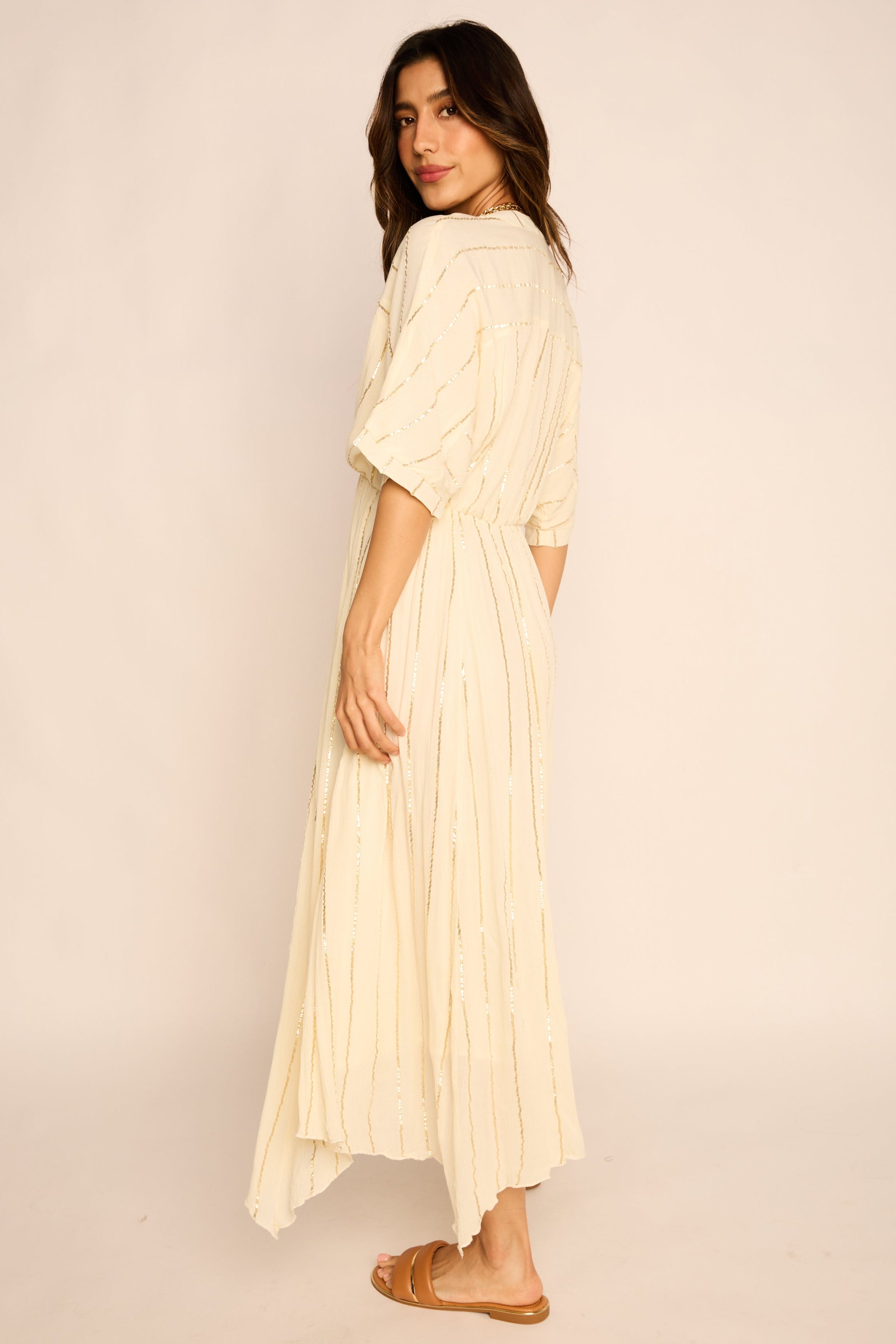 Daisy Kimono Sleeve Maxi Dress