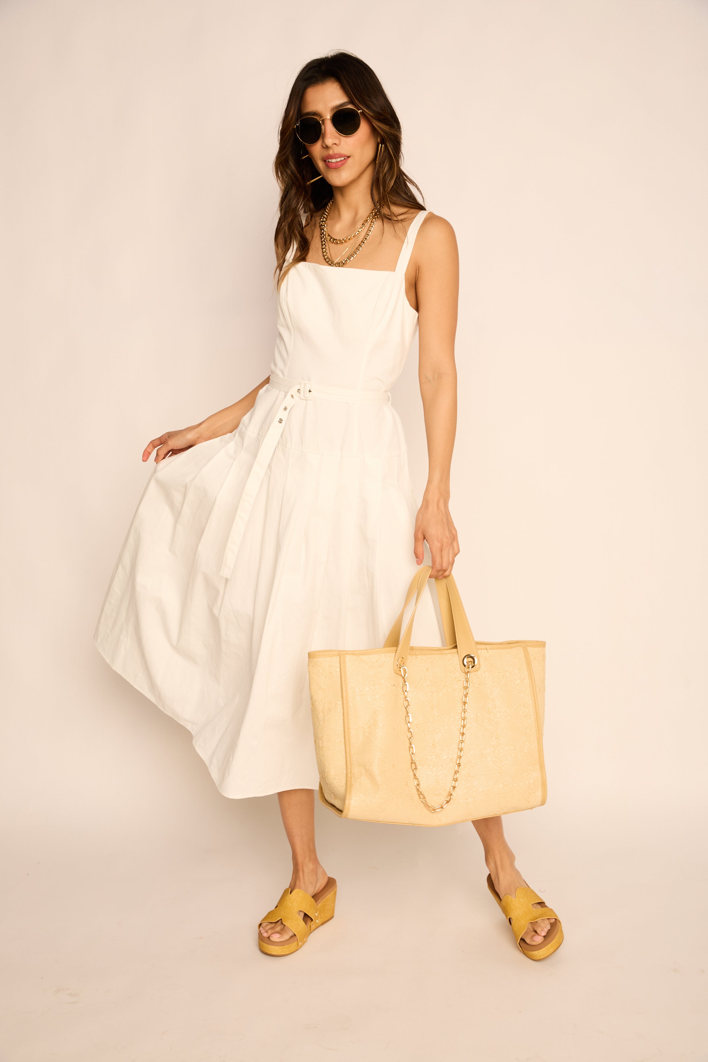 Natalie Belted Midi Dress