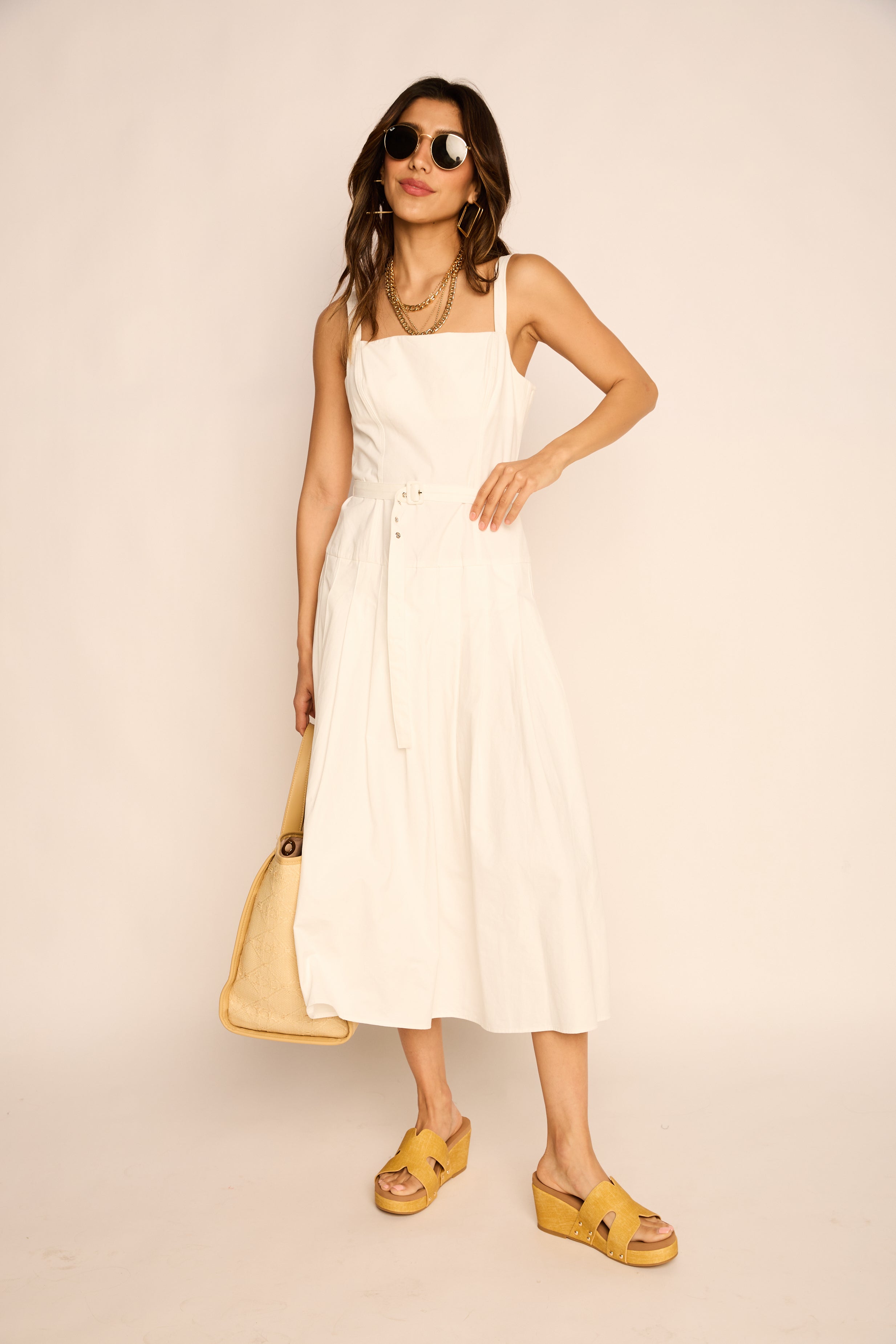 Natalie Belted Midi Dress