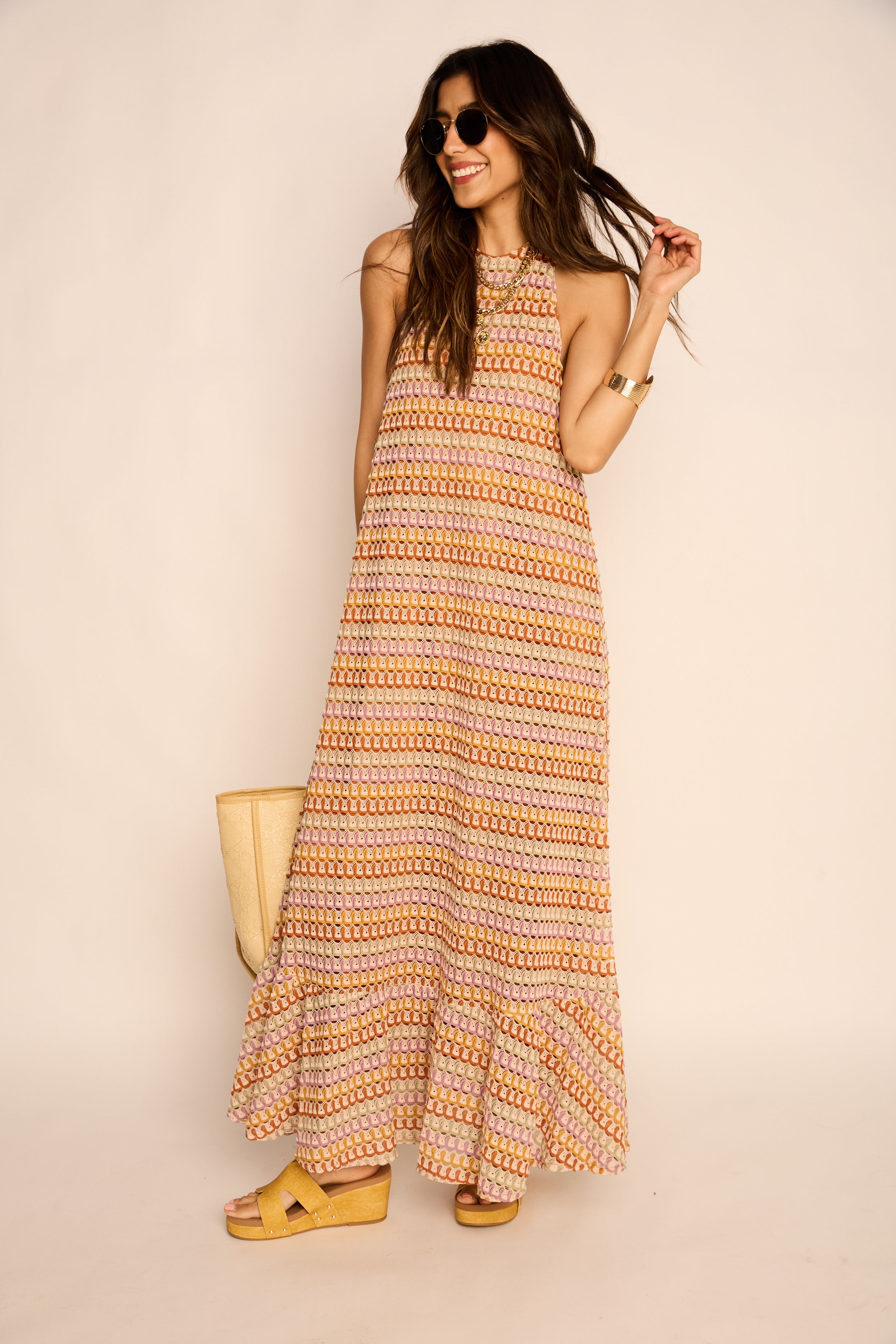 Olivia Crochet Maxi Dress
