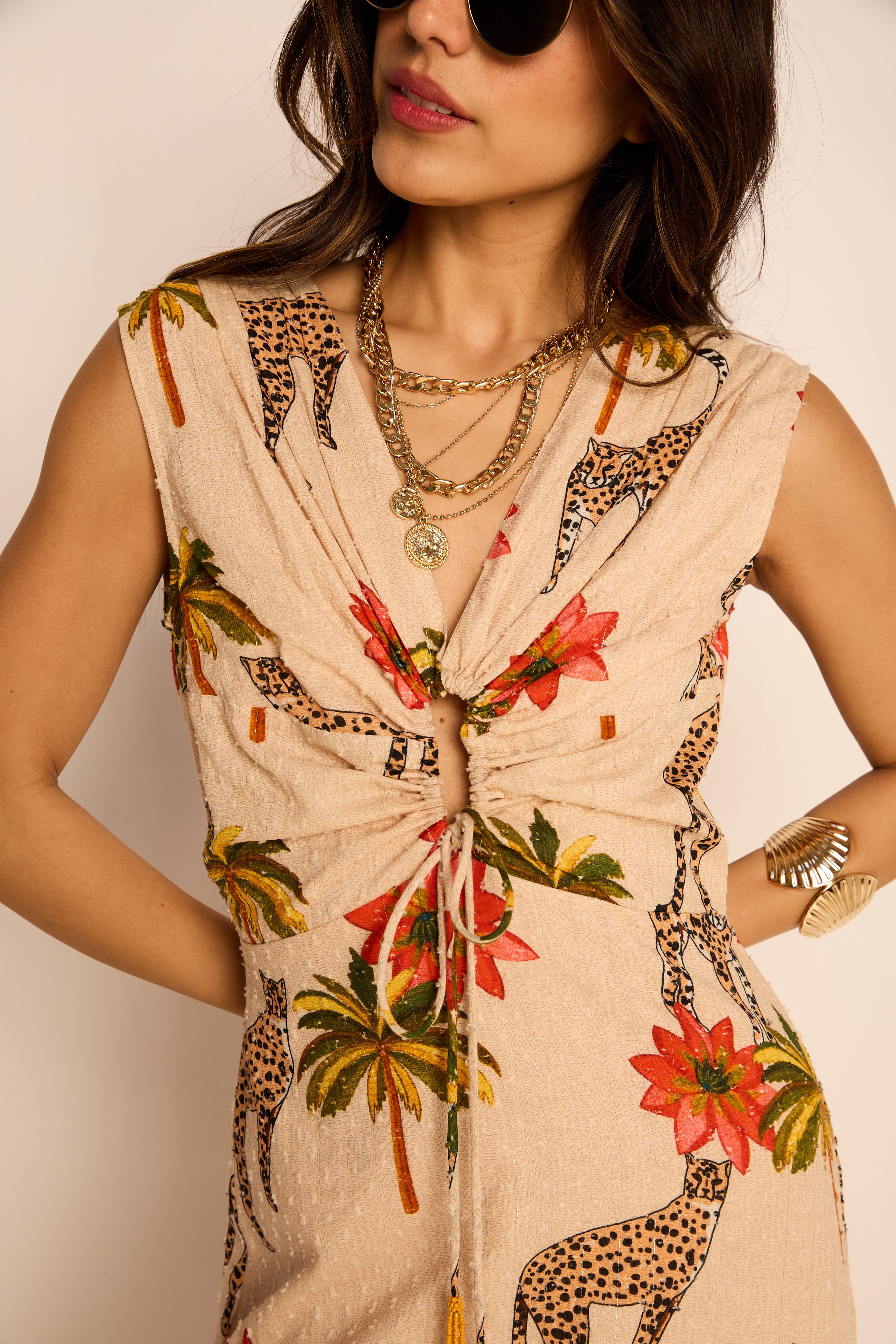 Serena Front Tie Maxi Dress