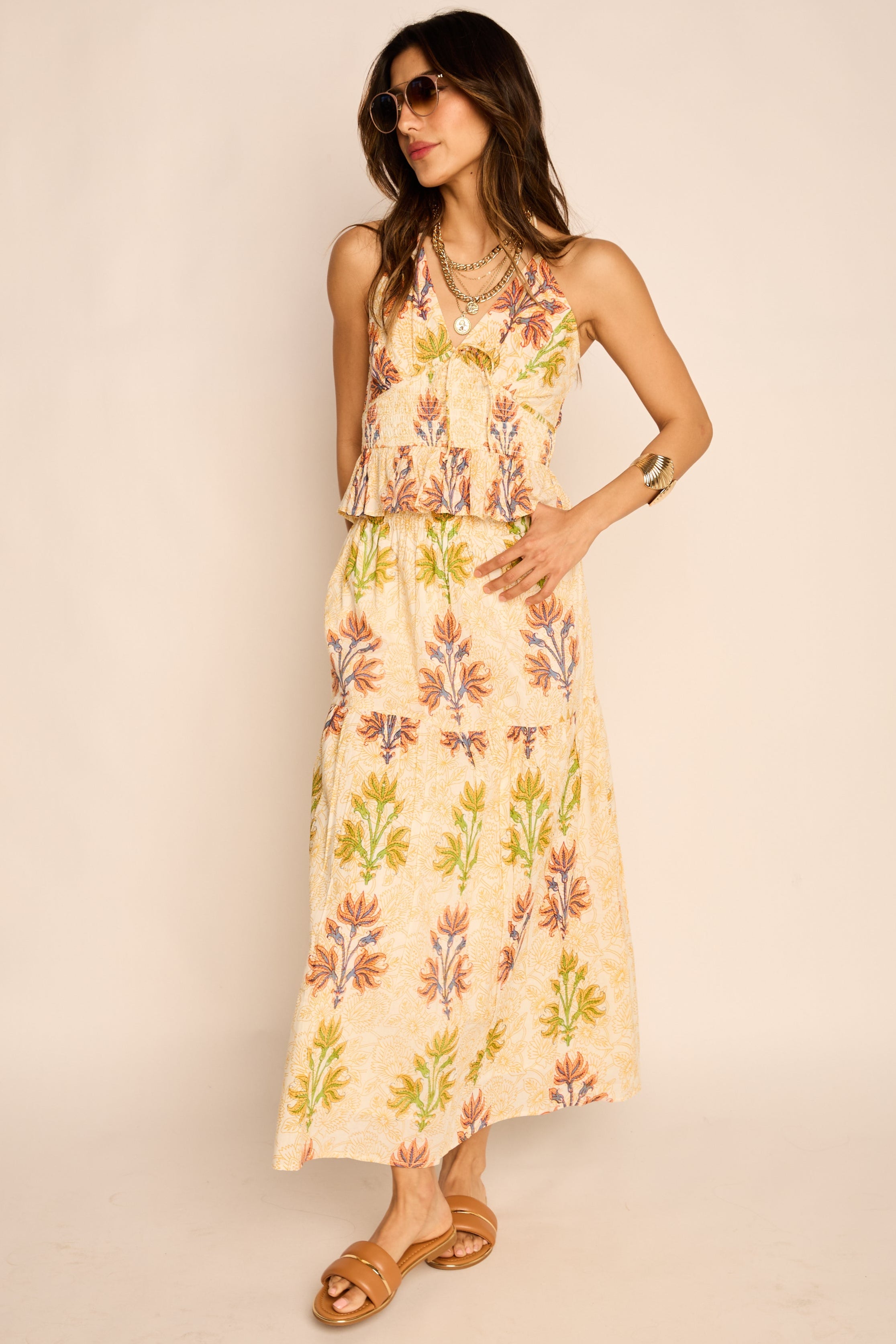 Jaci Printed Peplum Top