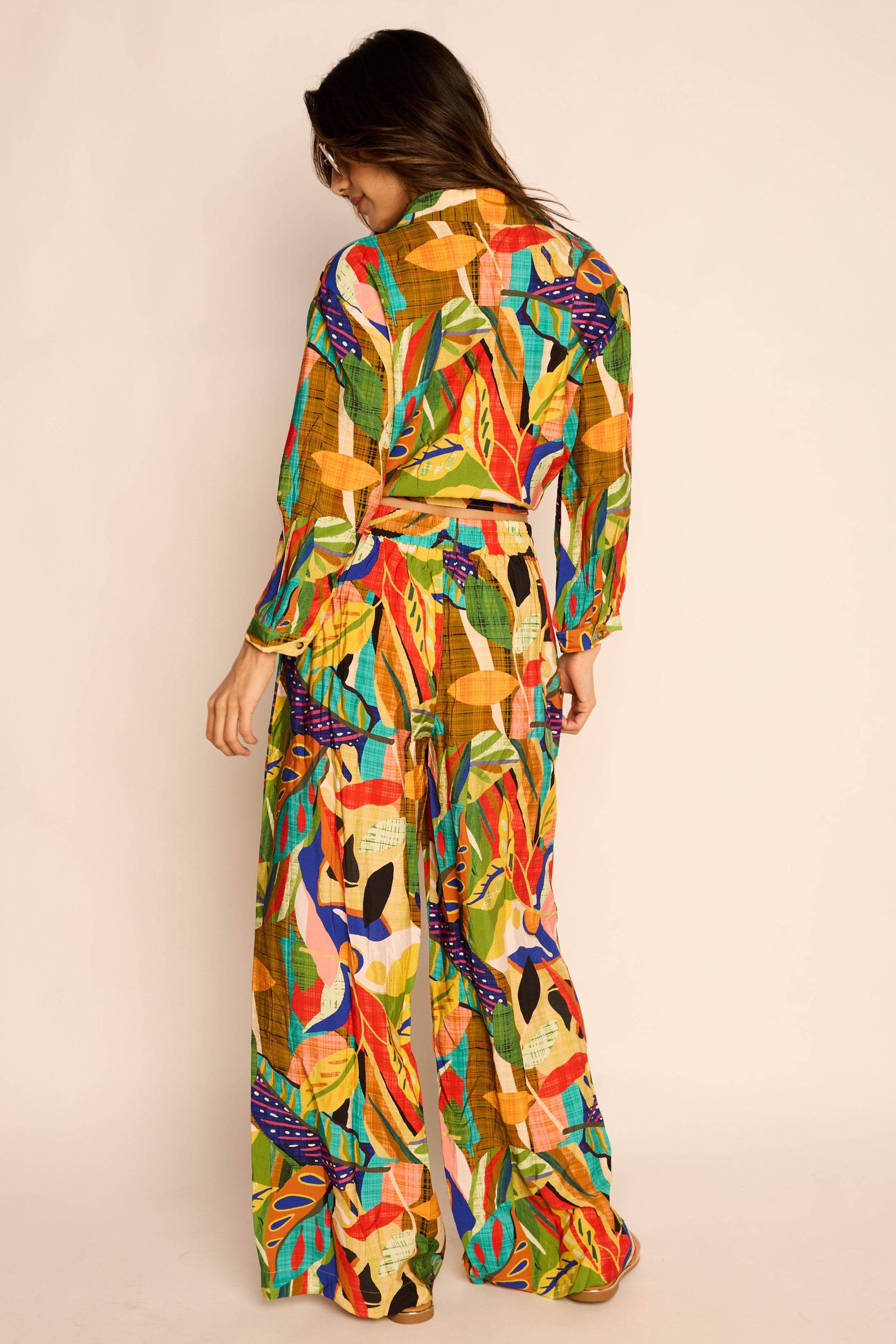 Jalen Printed Tie Detail Pants