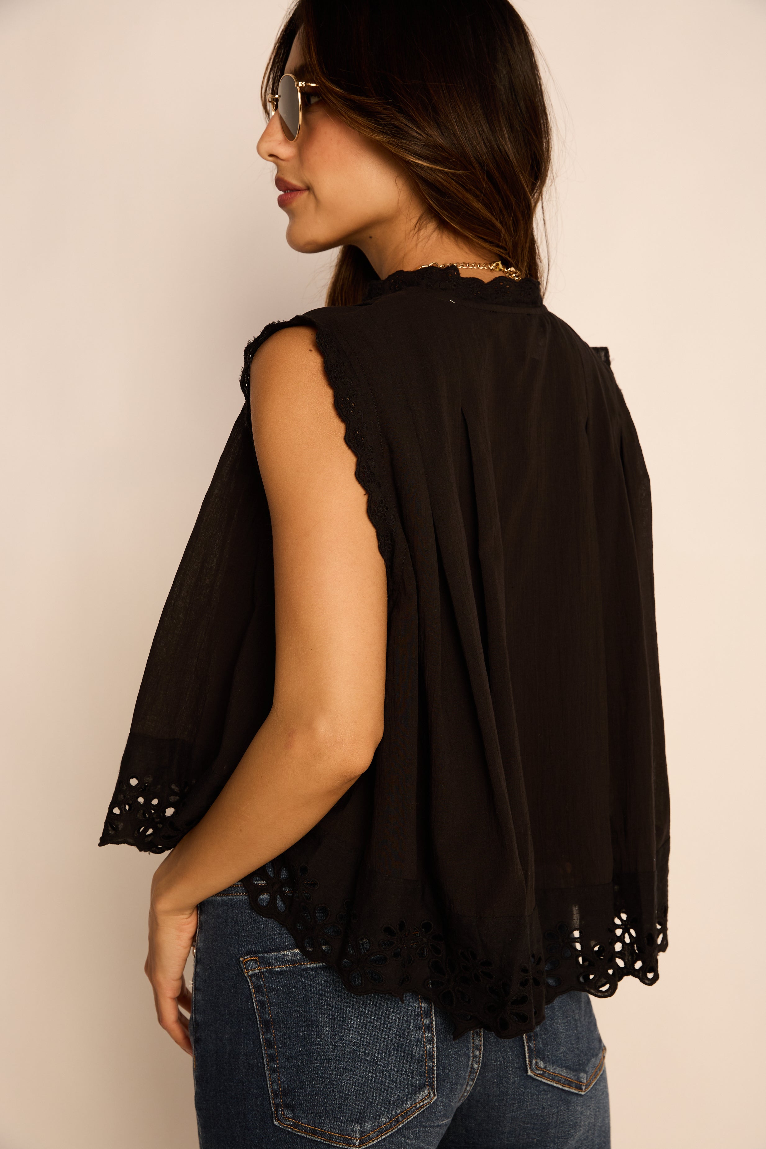 Holly Eyelet Trim Blouse