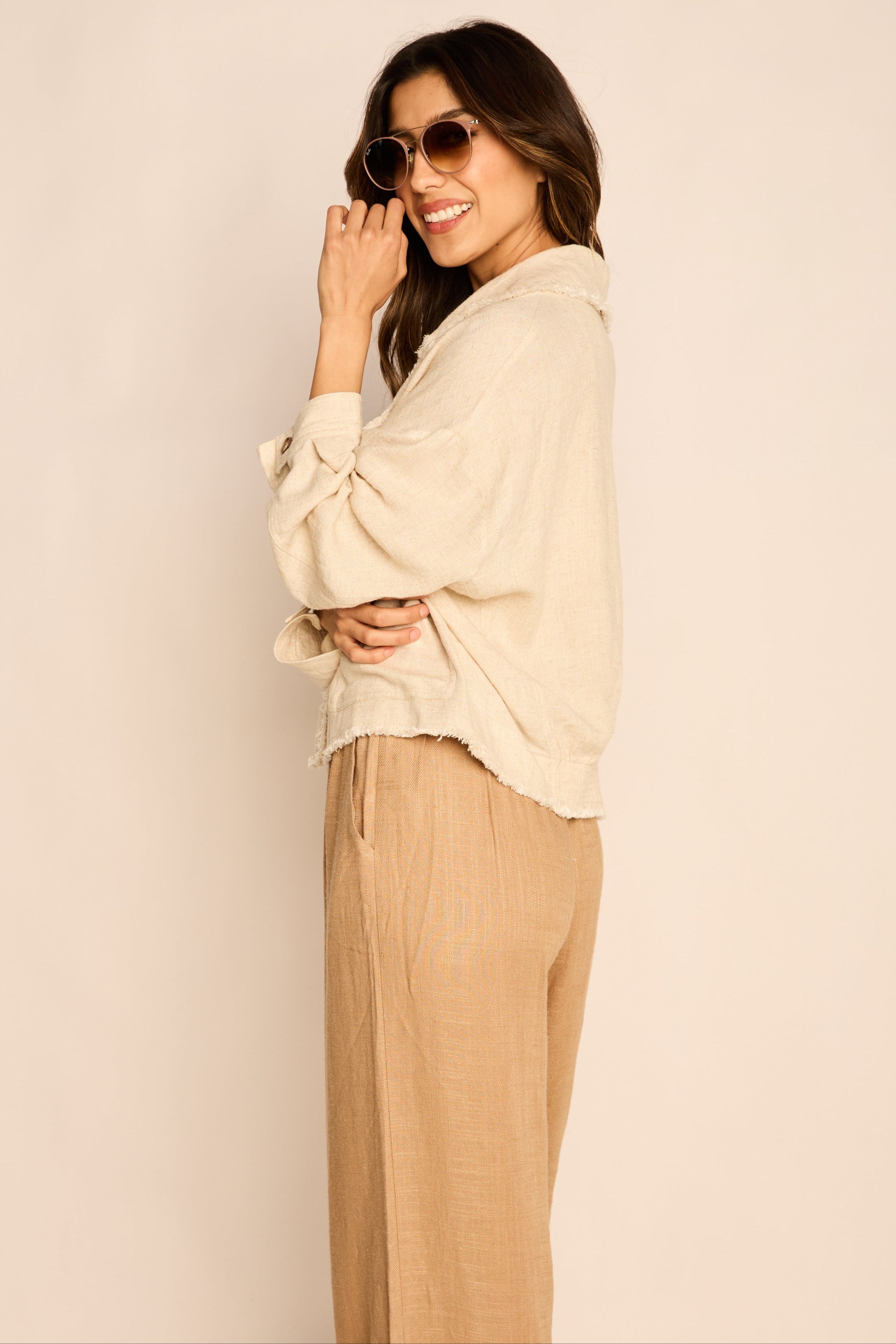 Ginny Frayed Cropped Blazer