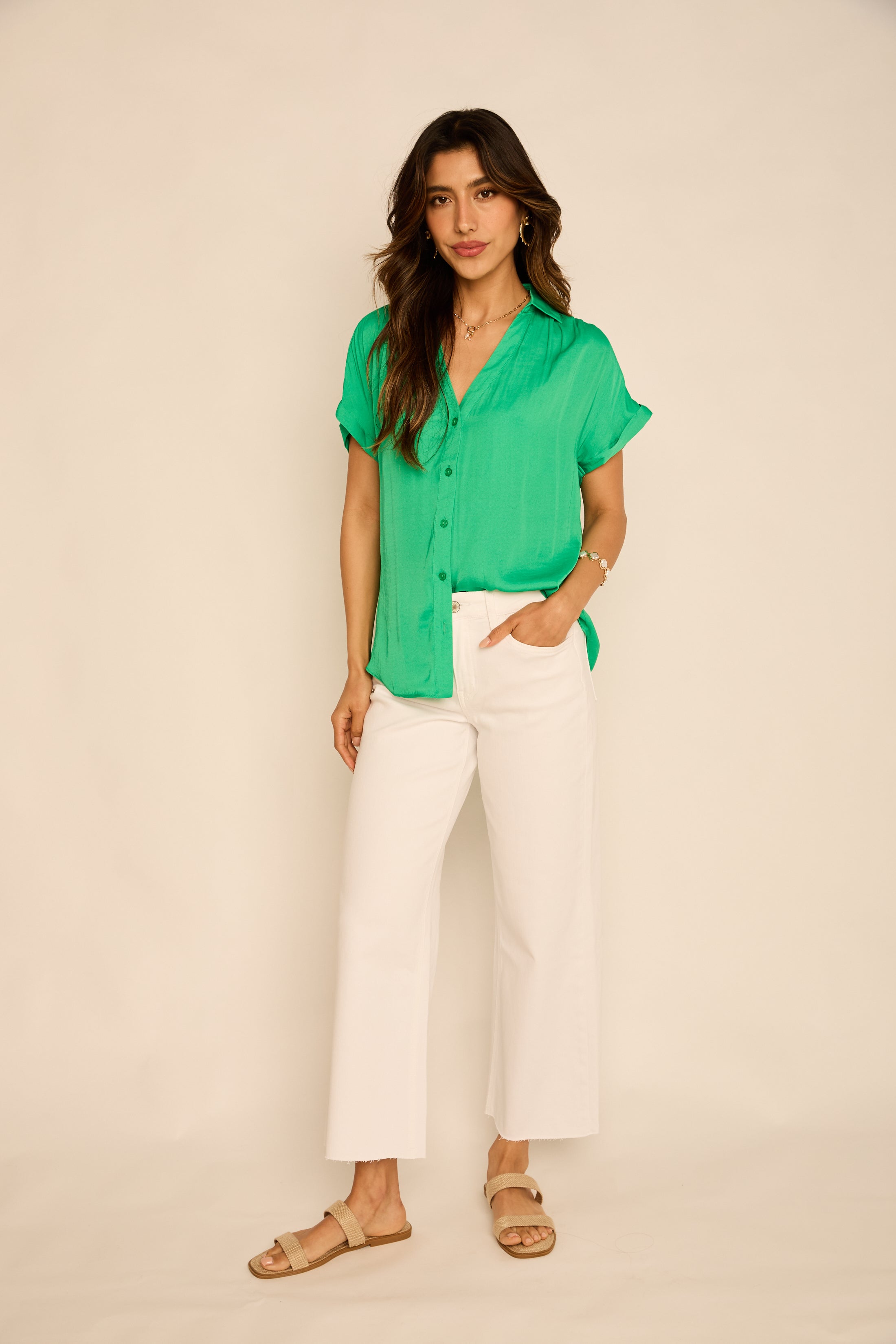 Ryan High Rise Crop Wide Leg Jeans