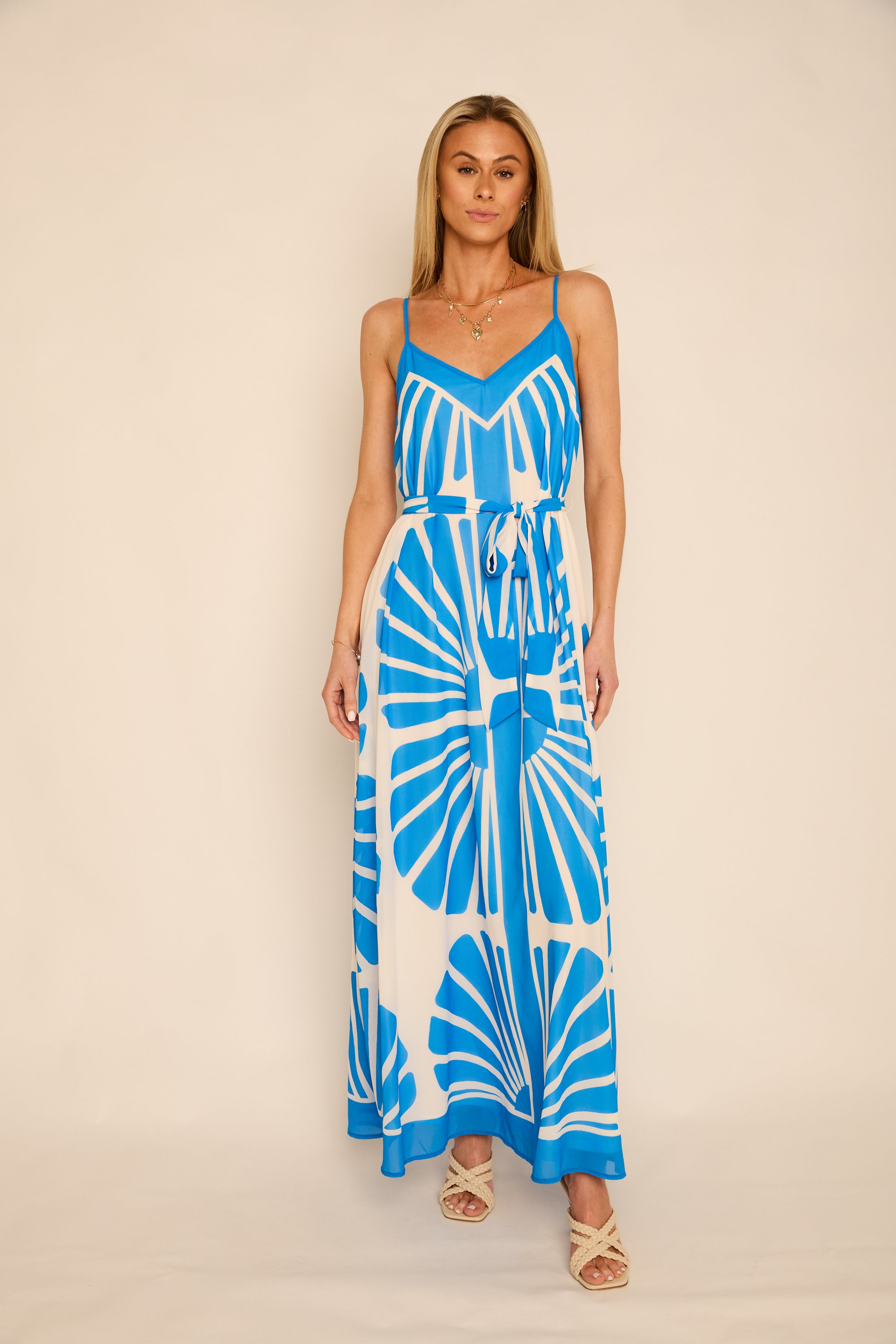 Haley Printed Tank Maxi Dress