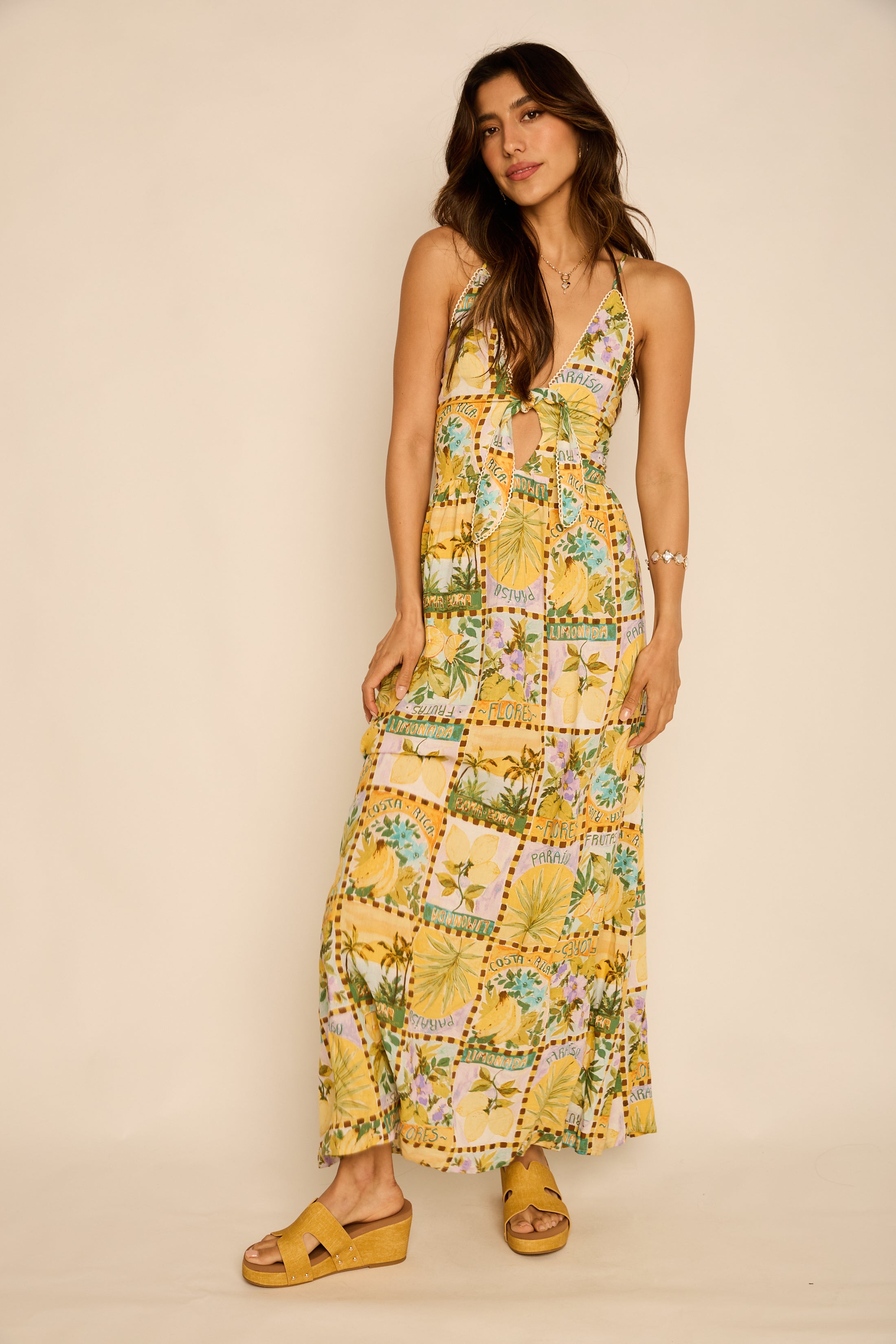 Callie Tie Detail Maxi Dress
