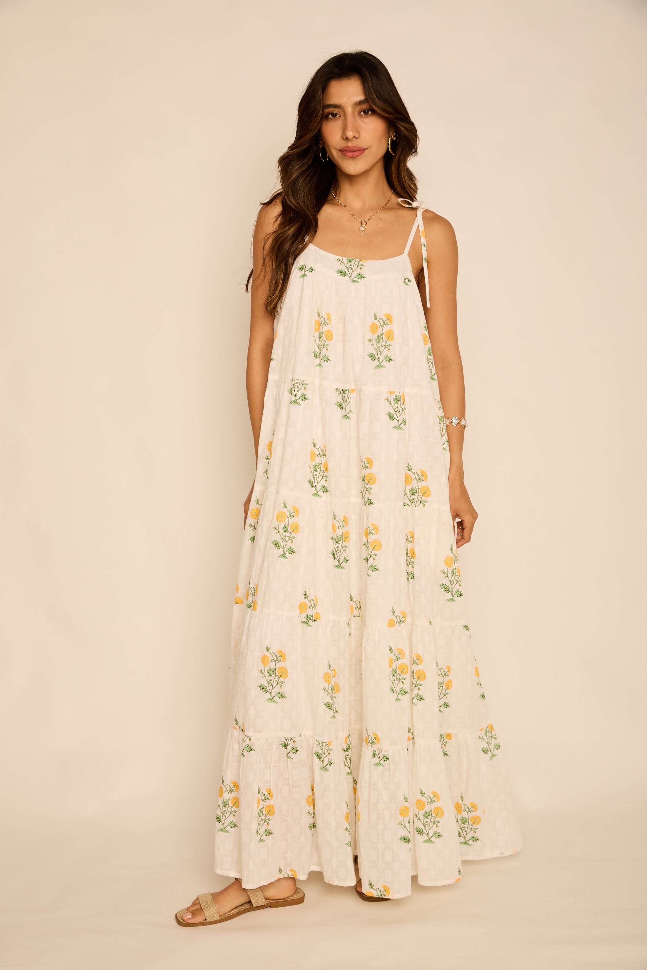 Shayla Printed Tiered Maxi Dress
