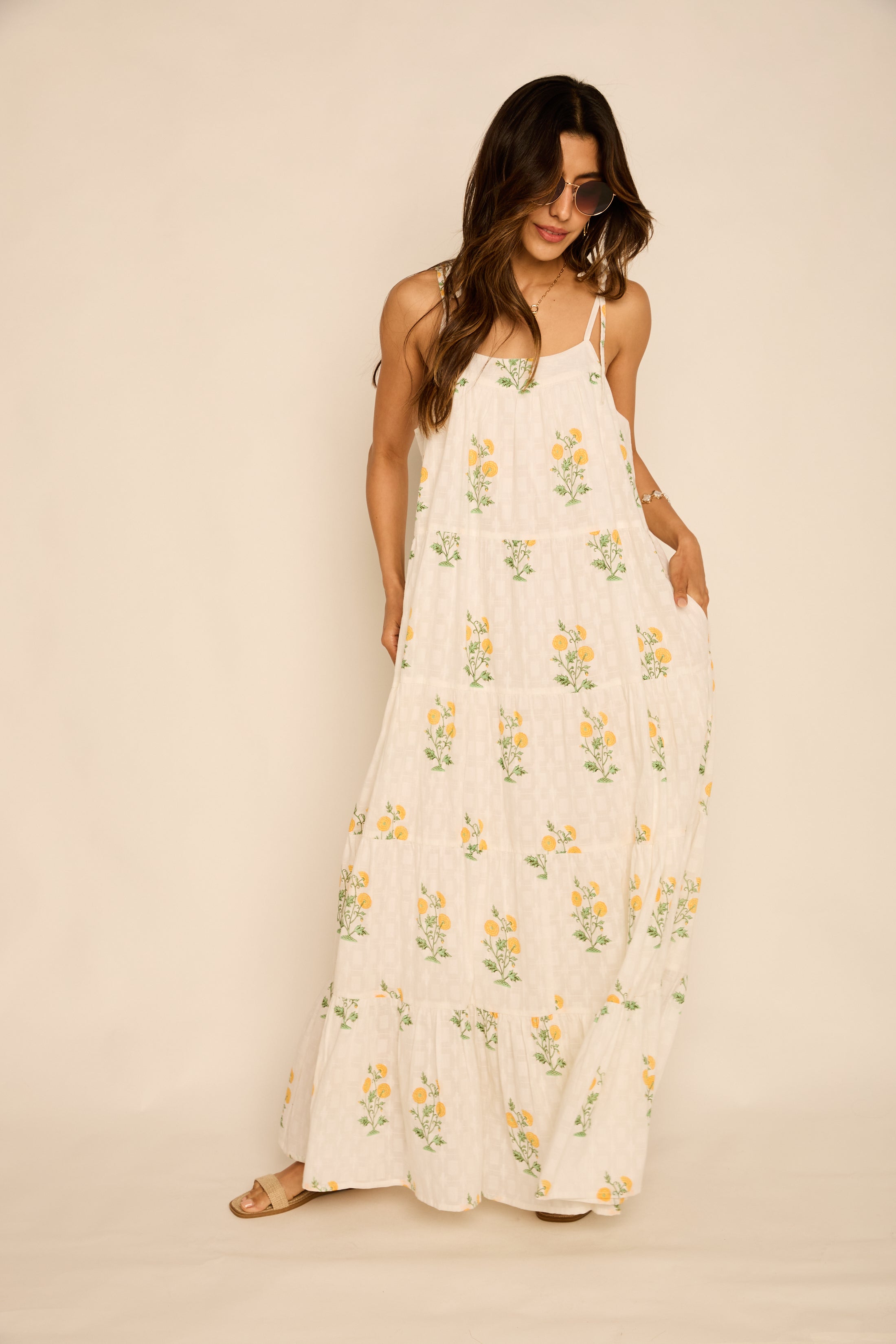Shayla Printed Tiered Maxi Dress