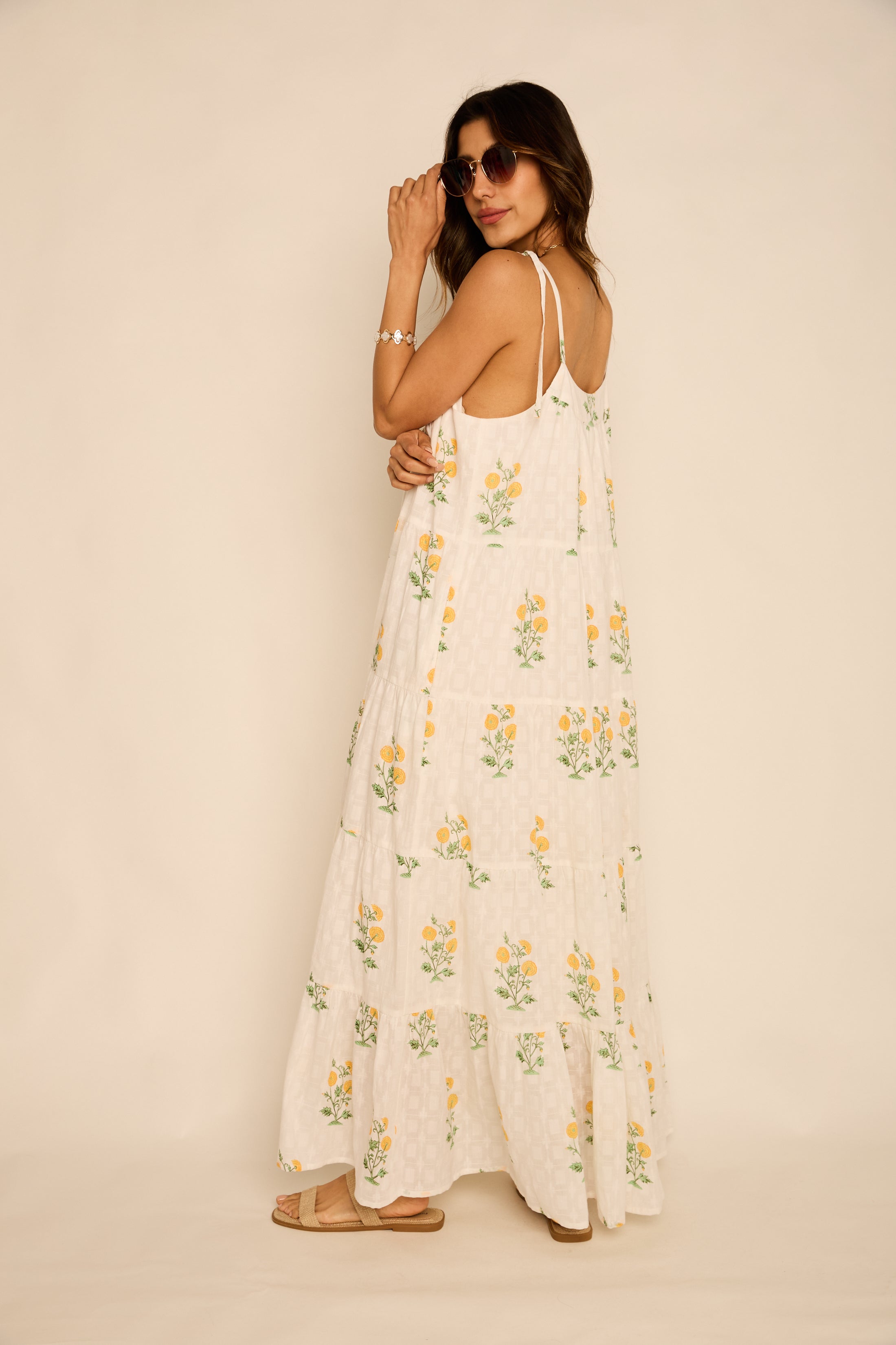 Shayla Printed Tiered Maxi Dress