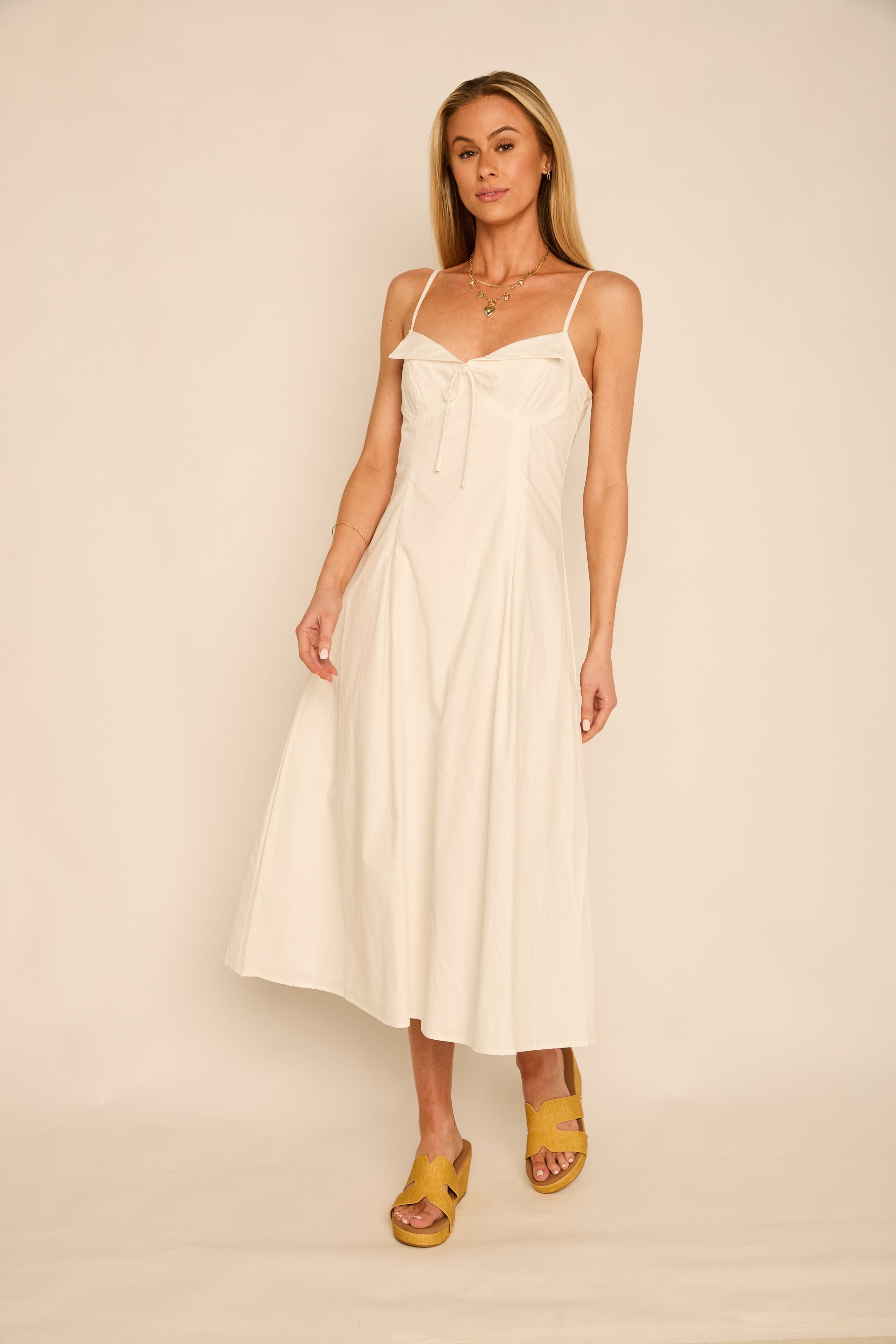 Betsy Bustier Pleated Midi Dress