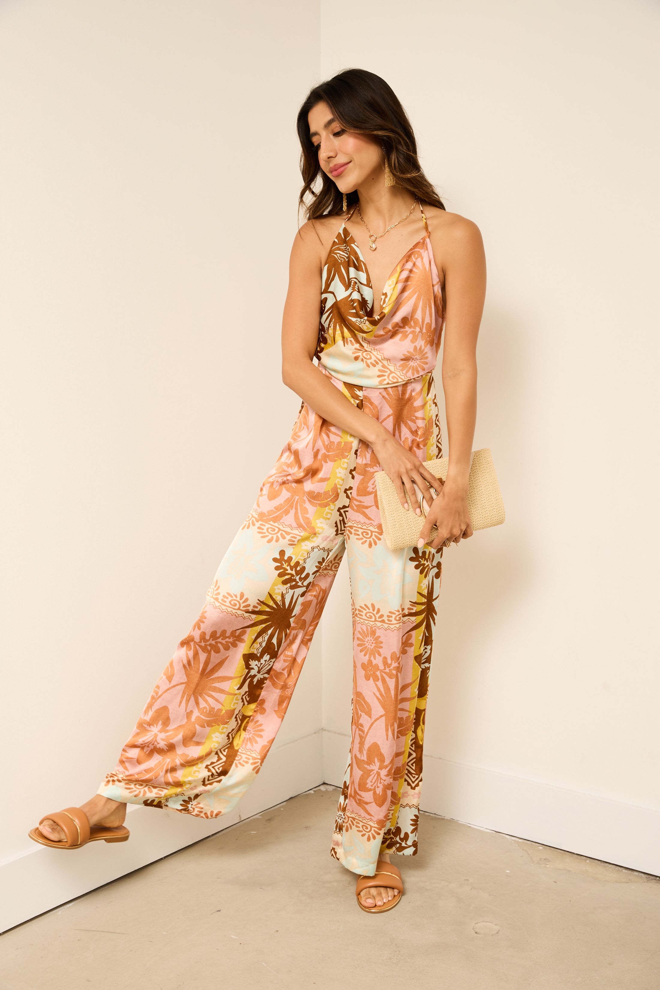 Kim Cowl Neck Jumpsuit