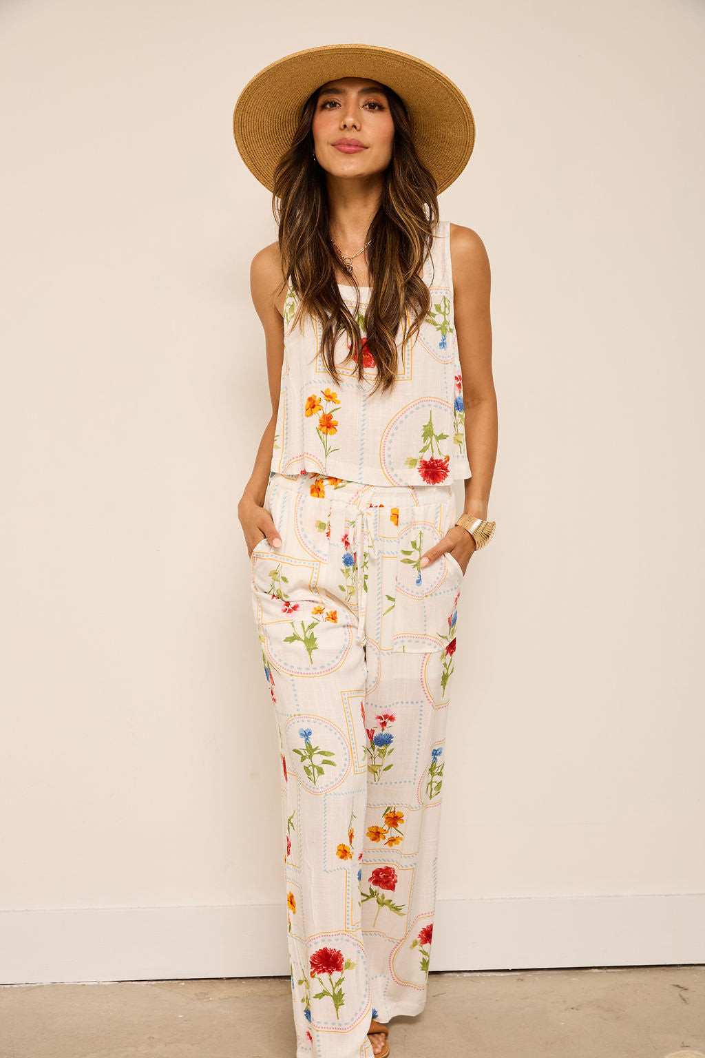 Isla Printed Open Back Top