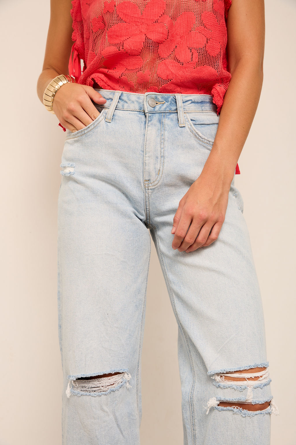 Jamie High Rise Cuffed Baggy Jeans