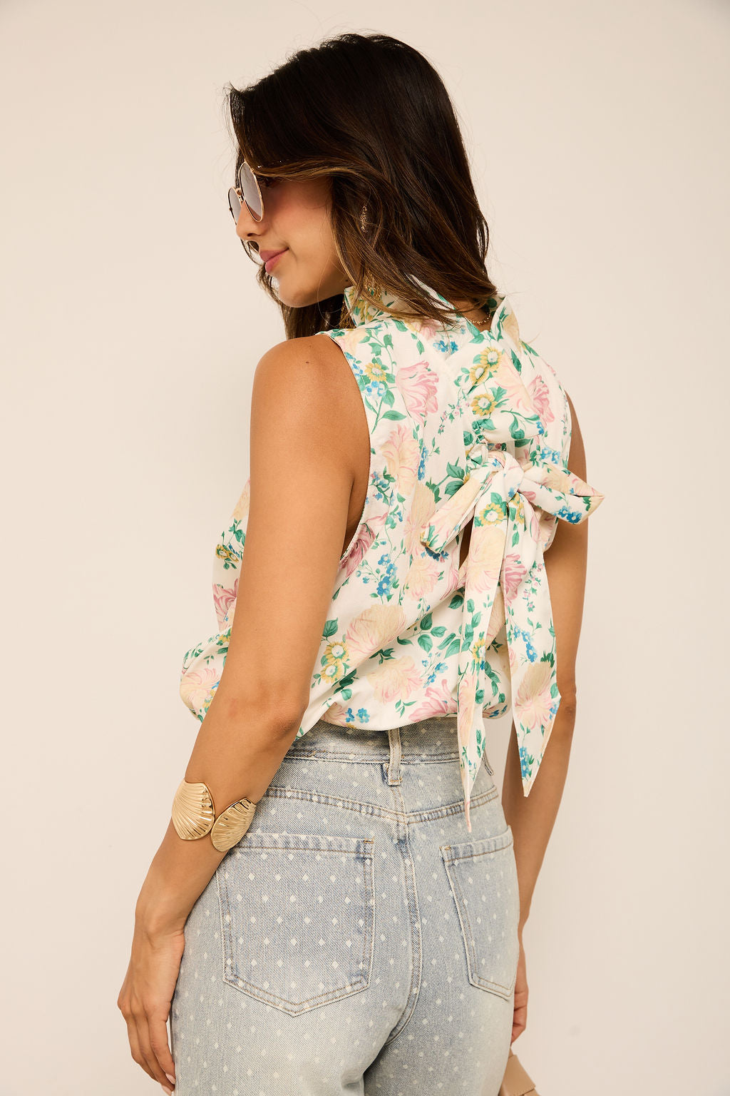 Kristina Washed Polka Dot Jean