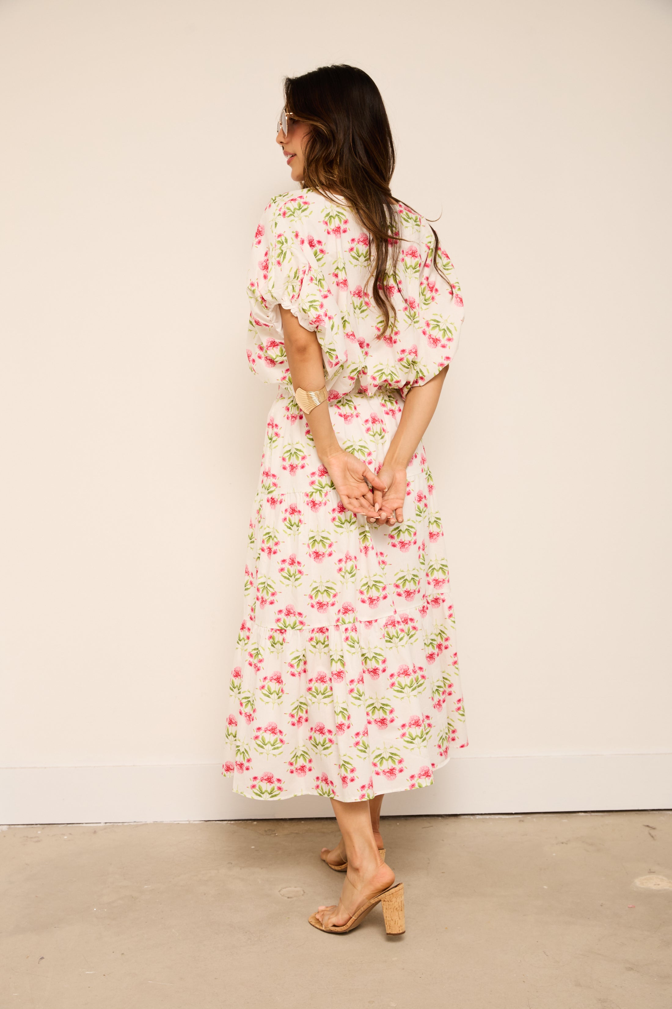 Angie Floral Midi Skirt